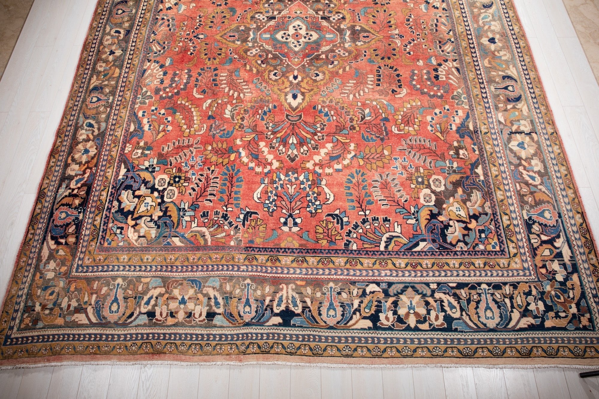 Hand-Knotted Vintage Large Wool Area Rug – 14' 4" x 10' 6" (437 x 319 cm) - Yasi & Fara