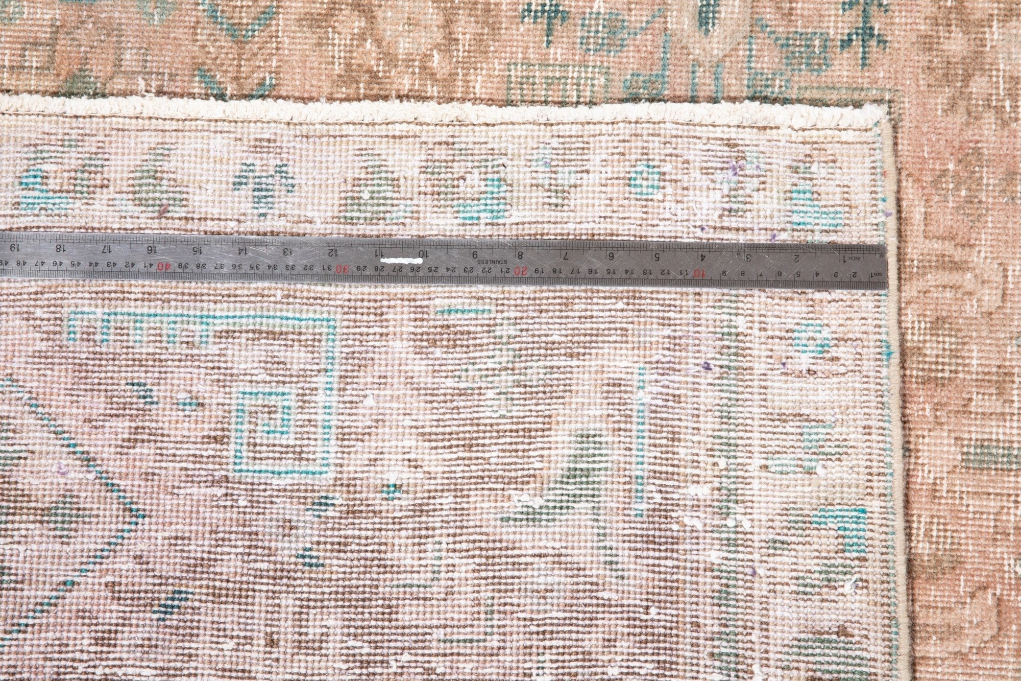 Hand-Knotted Vintage Large Wool Area Rug Faded – 12' 5" x 9' 4" (379 x 286 cm) - Yasi & Fara