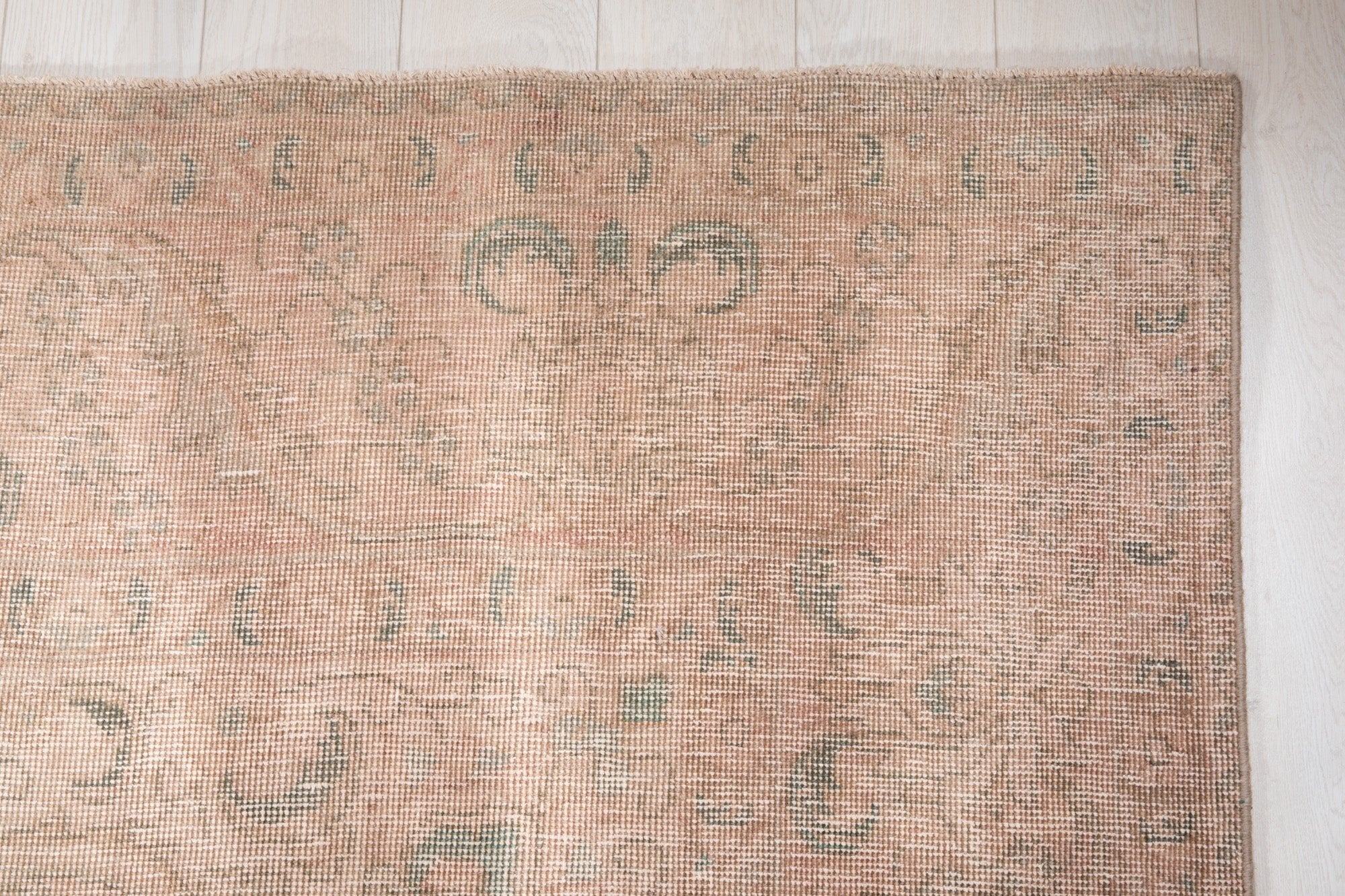 Hand-Knotted Vintage Large Wool Area Rug Faded – 13' x 9' 1" (397 x 278 cm) - Yasi & Fara