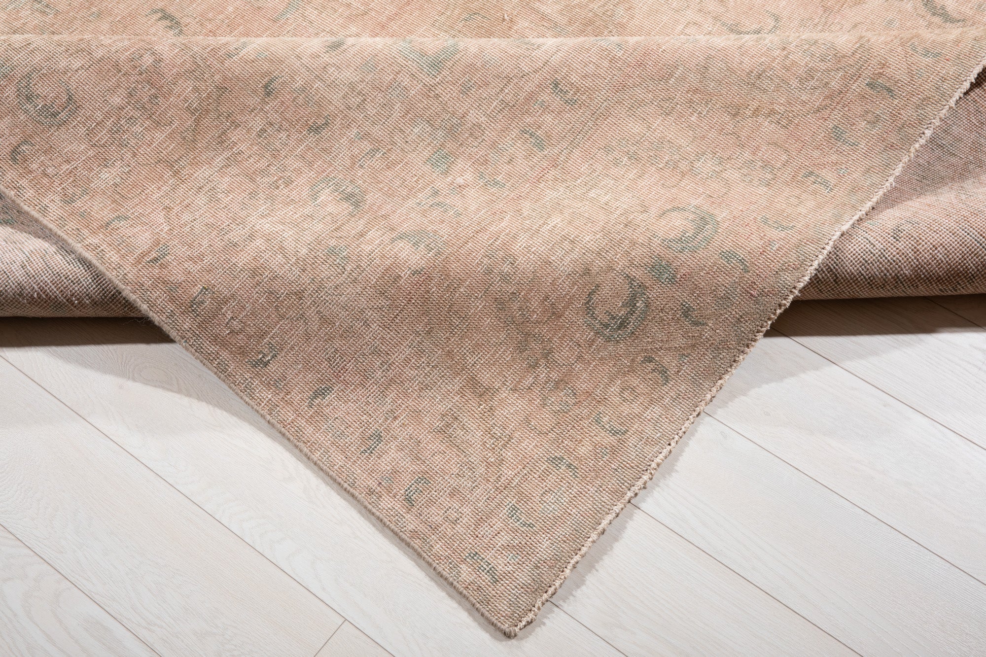 Hand-Knotted Vintage Large Wool Area Rug Faded – 13' x 9' 1" (397 x 278 cm) - Yasi & Fara
