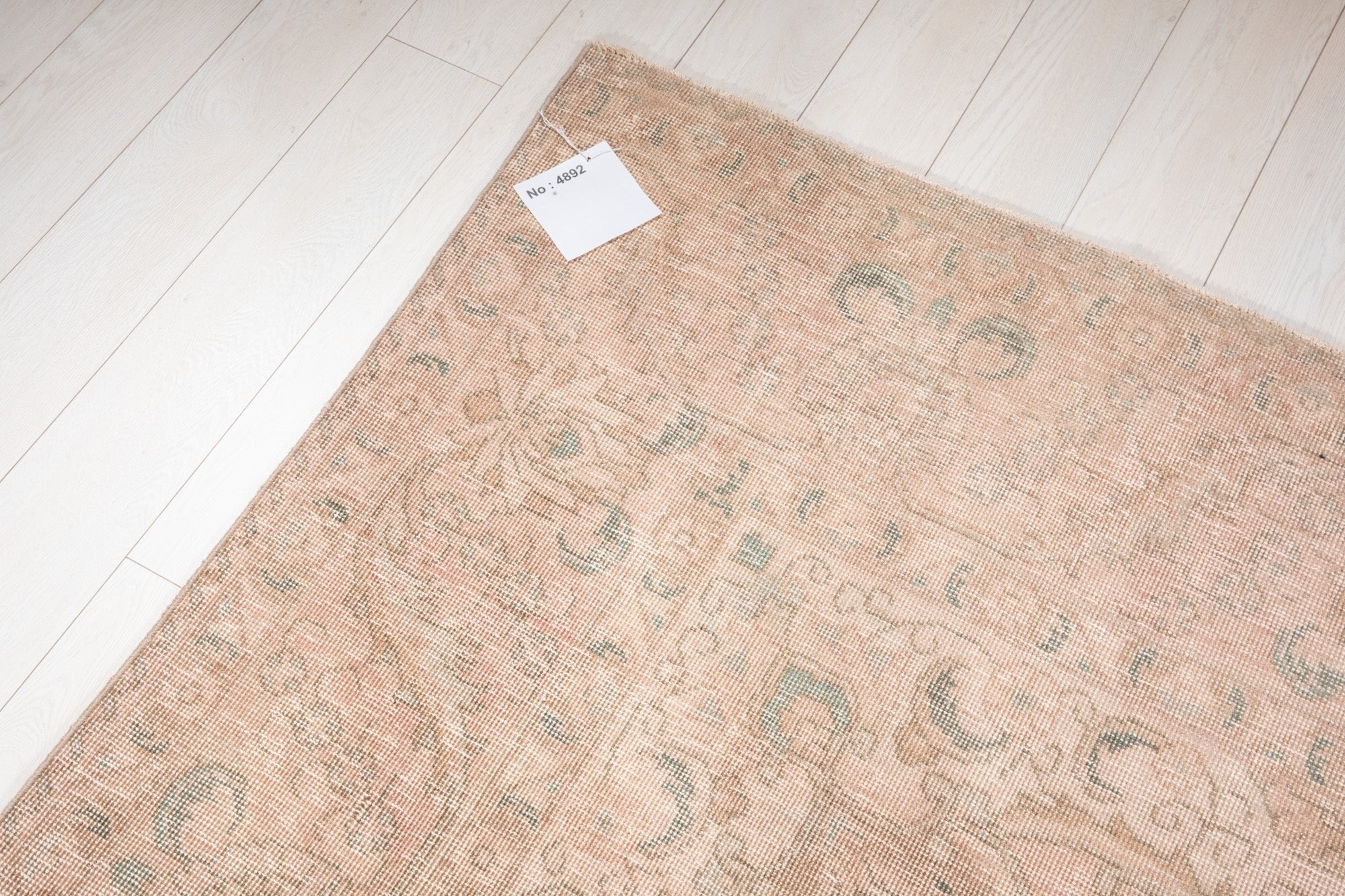 Hand-Knotted Vintage Large Wool Area Rug Faded – 13' x 9' 1" (397 x 278 cm) - Yasi & Fara