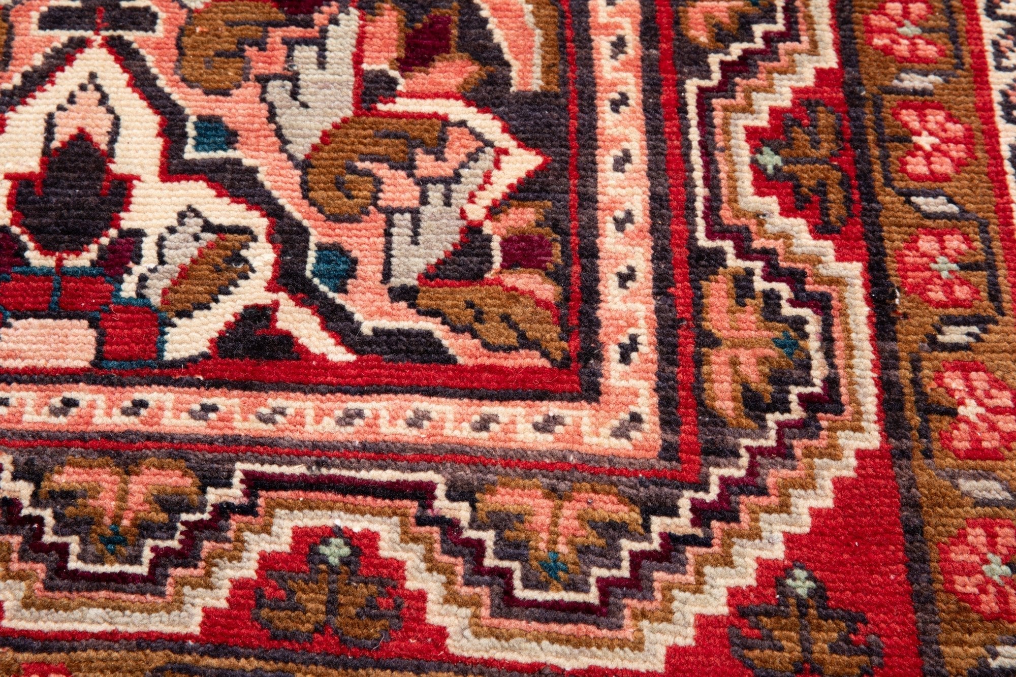 Hand-Knotted Vintage Large Wool Area Rug – 11' 7" x 9' 6" (354 x 290 cm) - Yasi & Fara