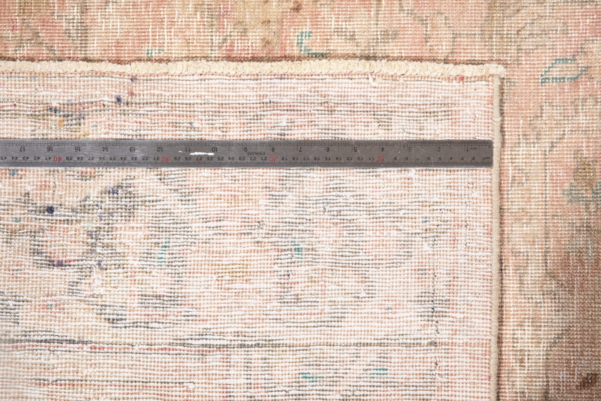 Hand-Knotted Vintage Large Wool Area Rug Faded – 11' 10" x 9' (360 x 275 cm) - Yasi & Fara