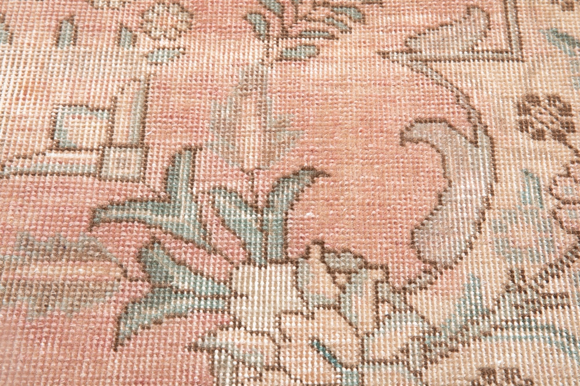Hand-Knotted Vintage Large Wool Area Rug Faded – 10' 8" x 7' 4" (326 x 225 cm) - Yasi & Fara