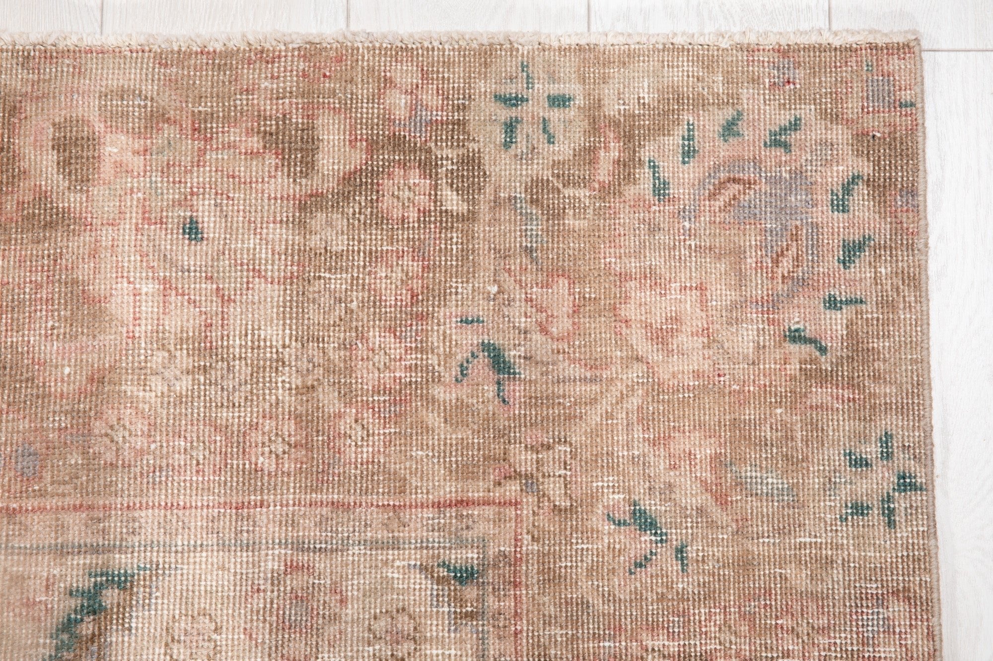Hand-Knotted Vintage Large Wool Area Rug Faded – 12' x 8' 9" (365 x 266 cm) - Yasi & Fara