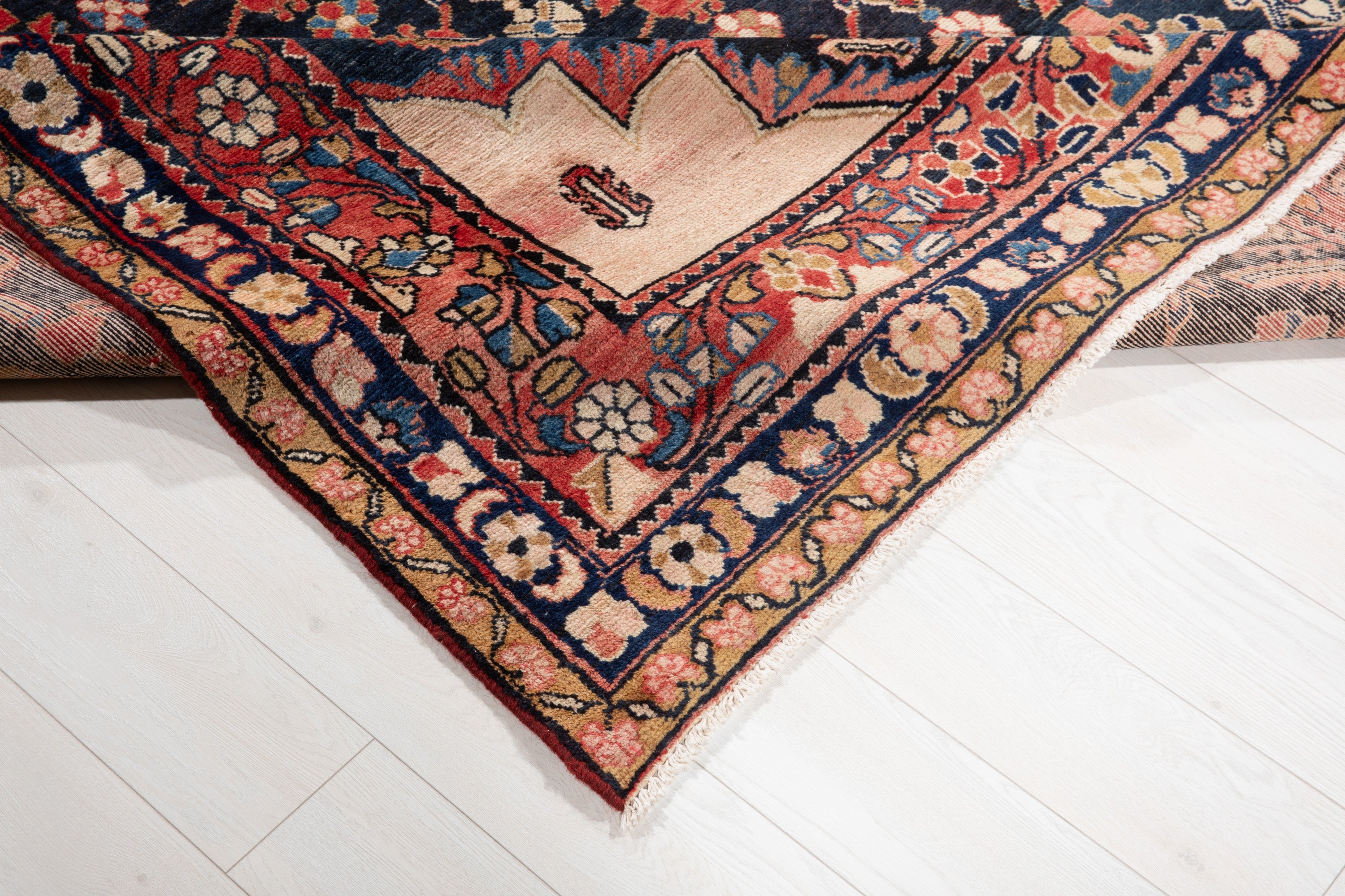 Hand-Knotted Vintage Wool Large Area Rug – 10' 8" x 7' 3" (325 x 221 cm) - Yasi & Fara