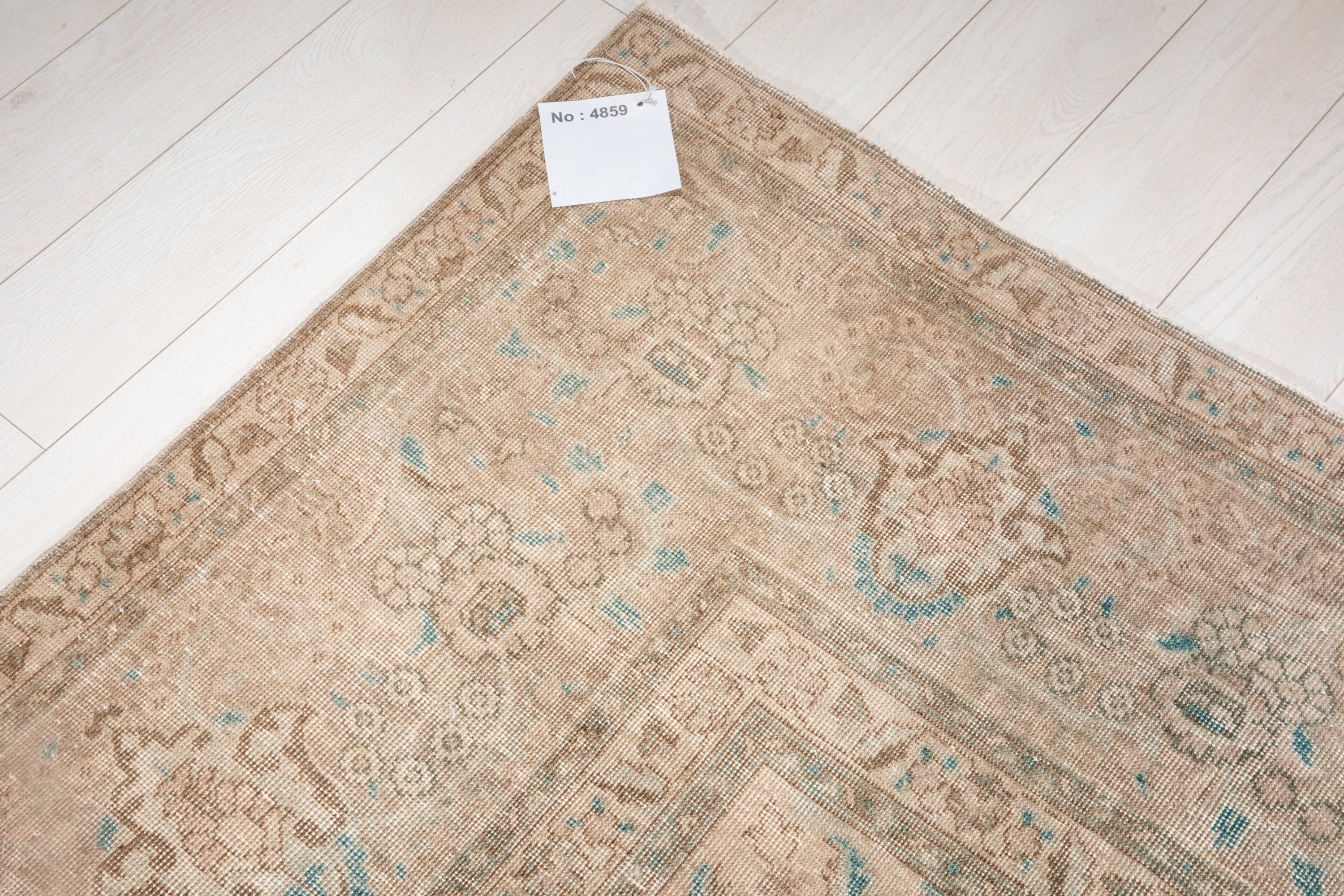 Hand-Knotted Vintage Large Wool Area Rug Faded – 12' 9" x 9' 5" (390 x 286 cm) - Yasi & Fara