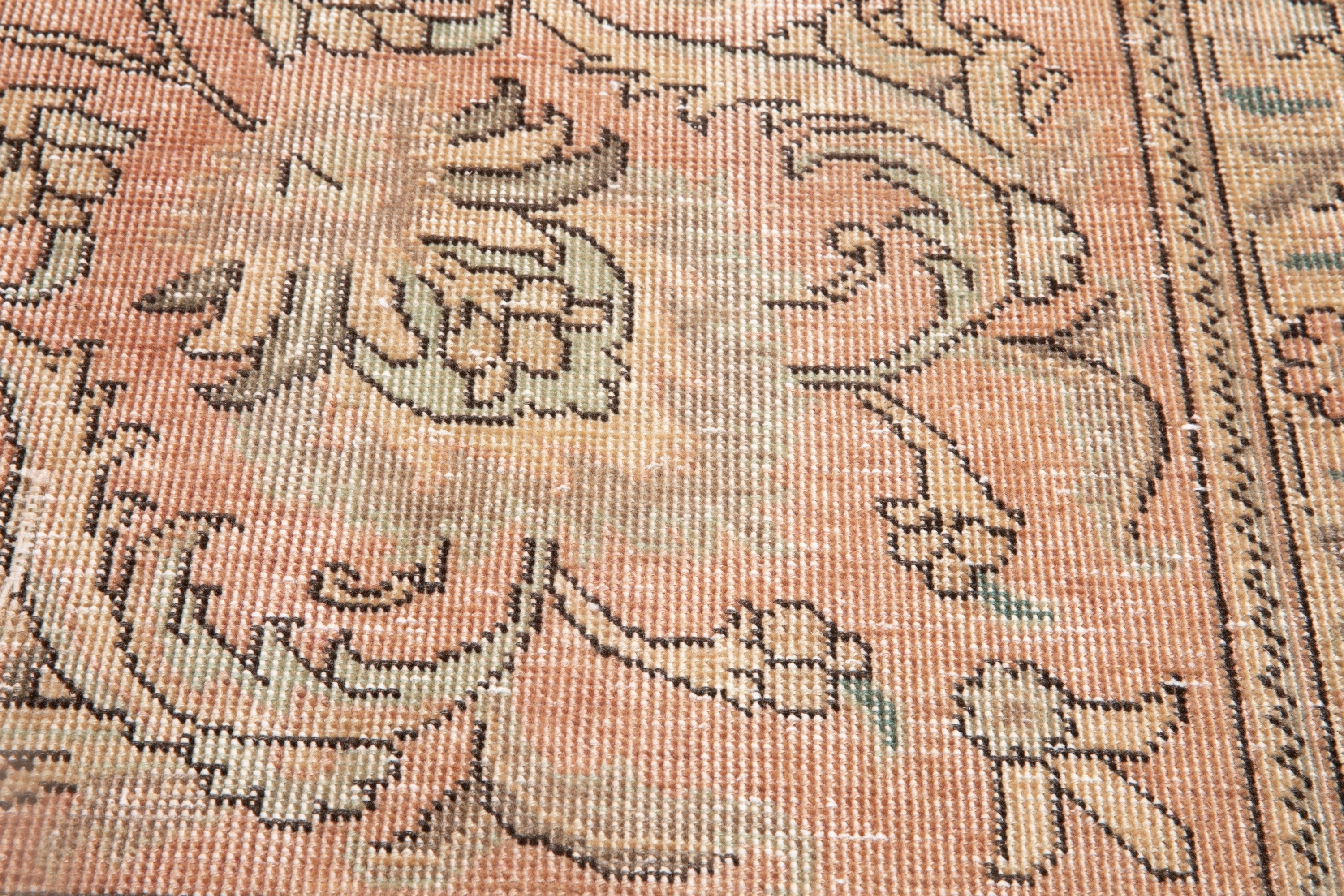 Hand-Knotted Vintage Large Wool Area Rug Faded – 12' 6" x 9' 6" (382 x 291 cm) - Yasi & Fara
