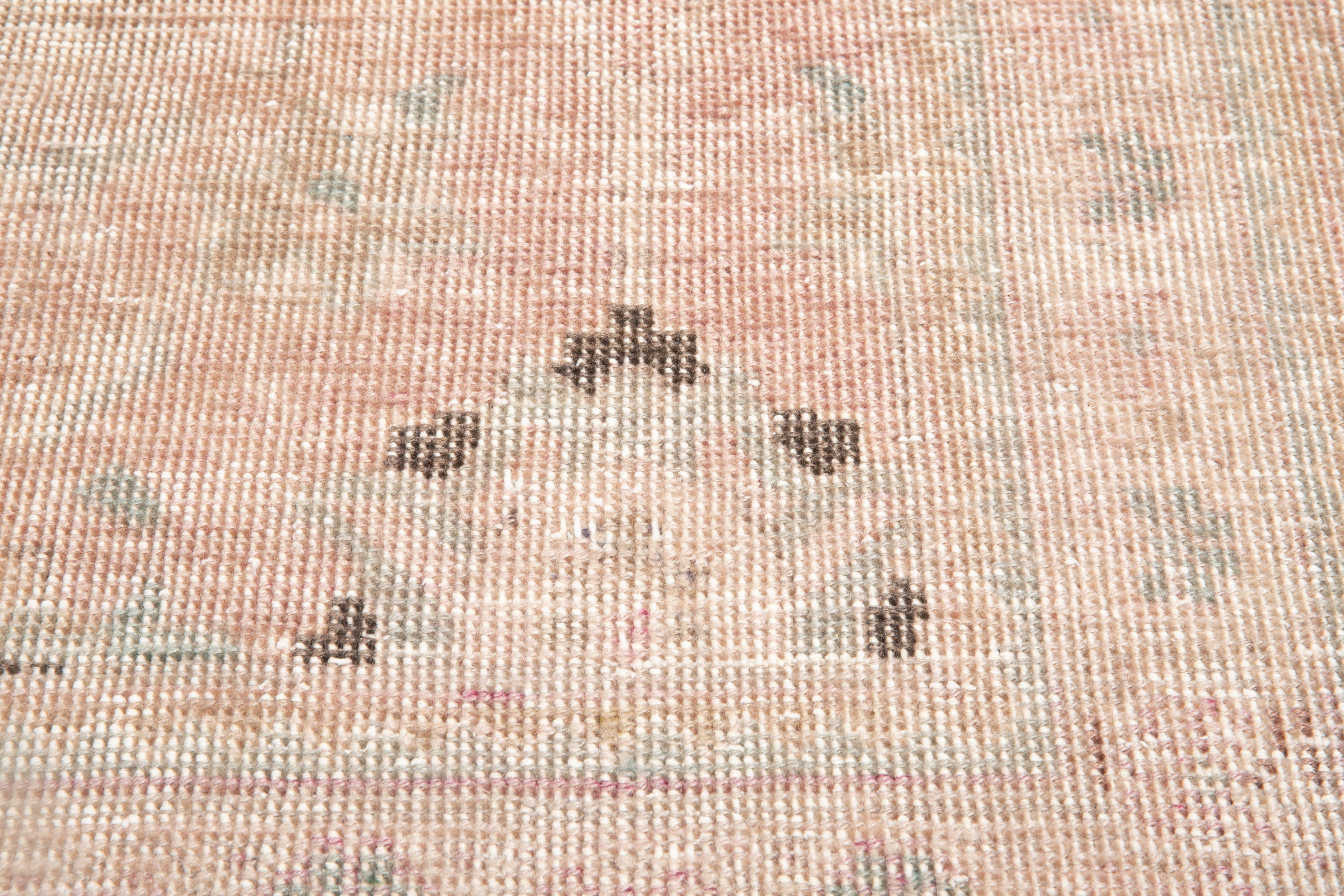 Hand-Knotted Vintage Large Wool Area Rug Faded – 12' 5" x 9' 3" (378 x 282 cm) - Yasi & Fara