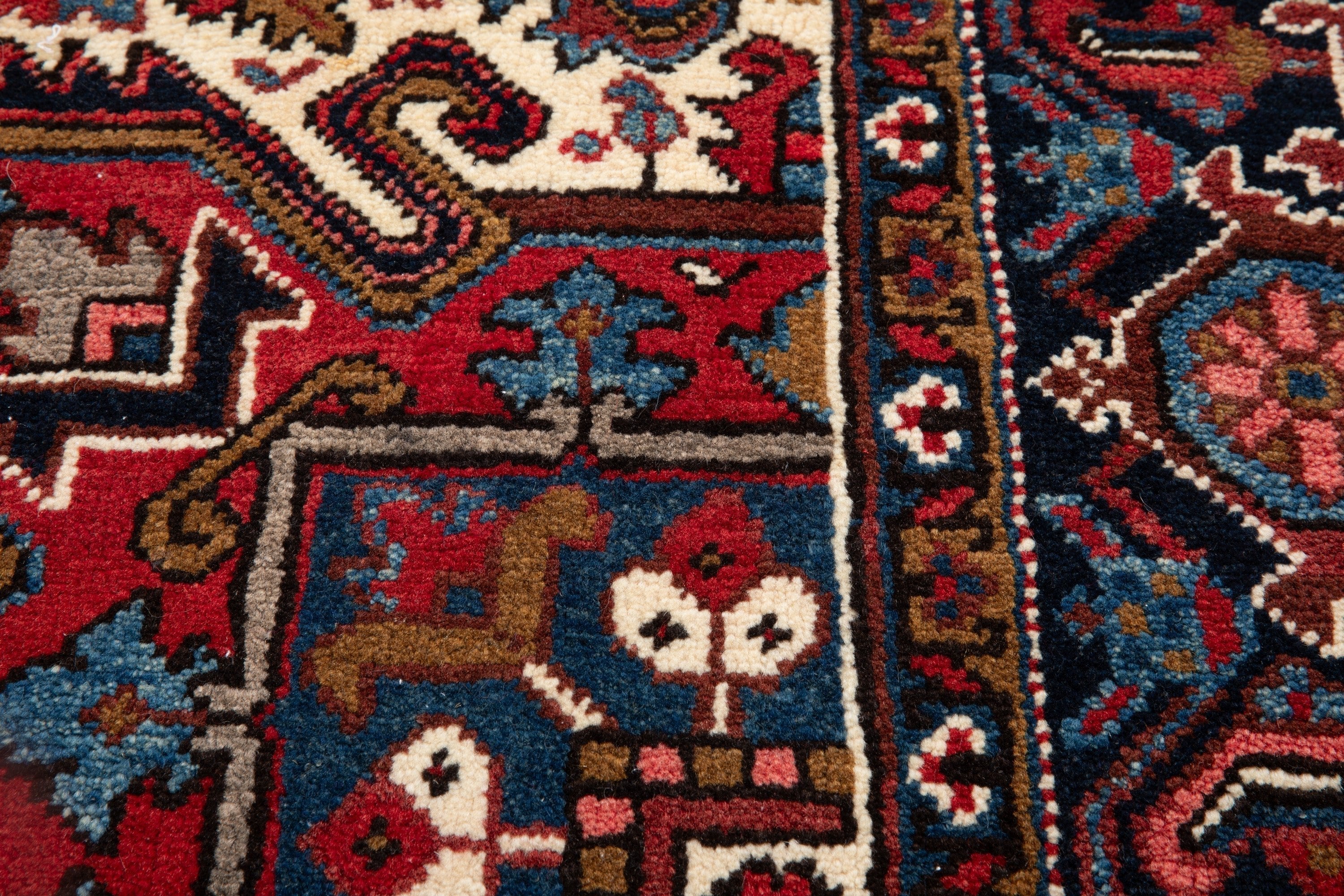 Hand-Knotted Vintage Wool Area Rug – 9' 1" x 6' 4" (278 x 193 cm) - Yasi & Fara