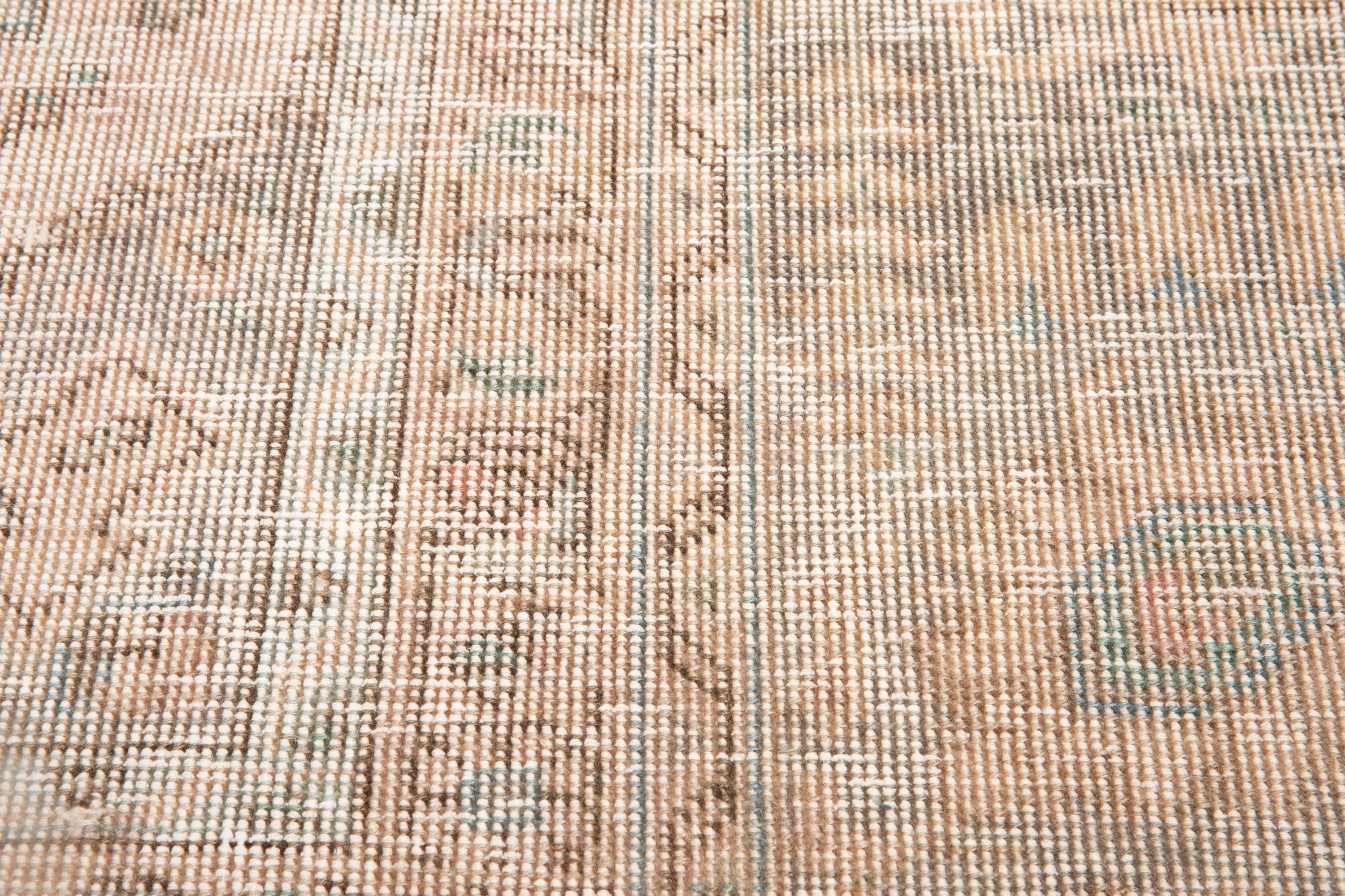Hand-Knotted Vintage Large Wool Area Rug Faded – 12' 7" x 9' 4" (383 x 285 cm) - Yasi & Fara