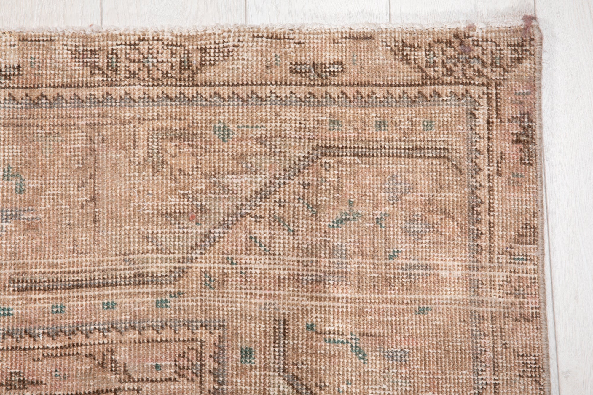 Hand-Knotted Vintage Large Wool Area Rug Faded – 12' 9" x 9' 10" (389 x 300 cm) - Yasi & Fara