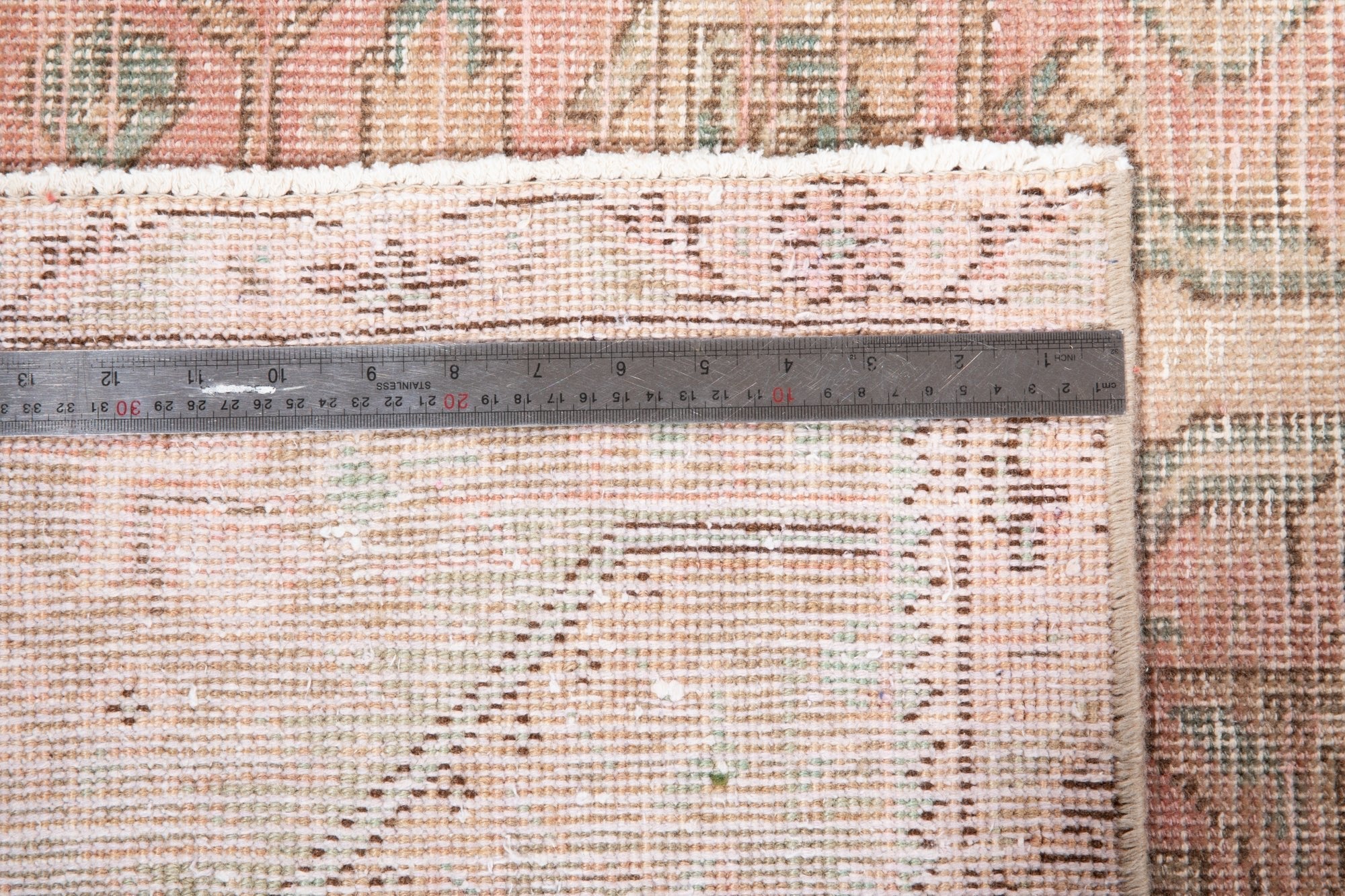 Hand-Knotted Vintage Large Wool Area Rug Faded – 12' 9" x 9' 10" (389 x 300 cm) - Yasi & Fara
