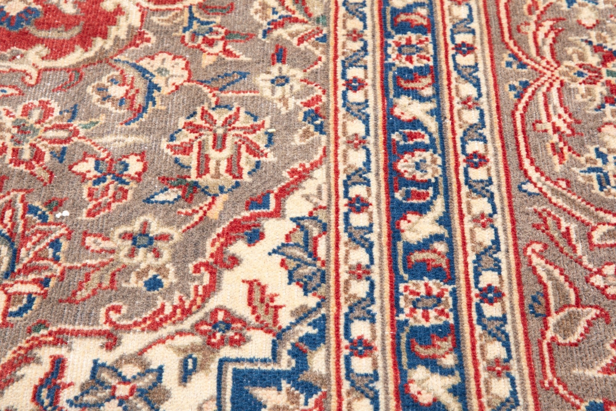 Hand-Knotted Vintage Large Wool Area Rug Faded – 10' 11" x 7' 7" (332 x 231 cm) - Yasi & Fara