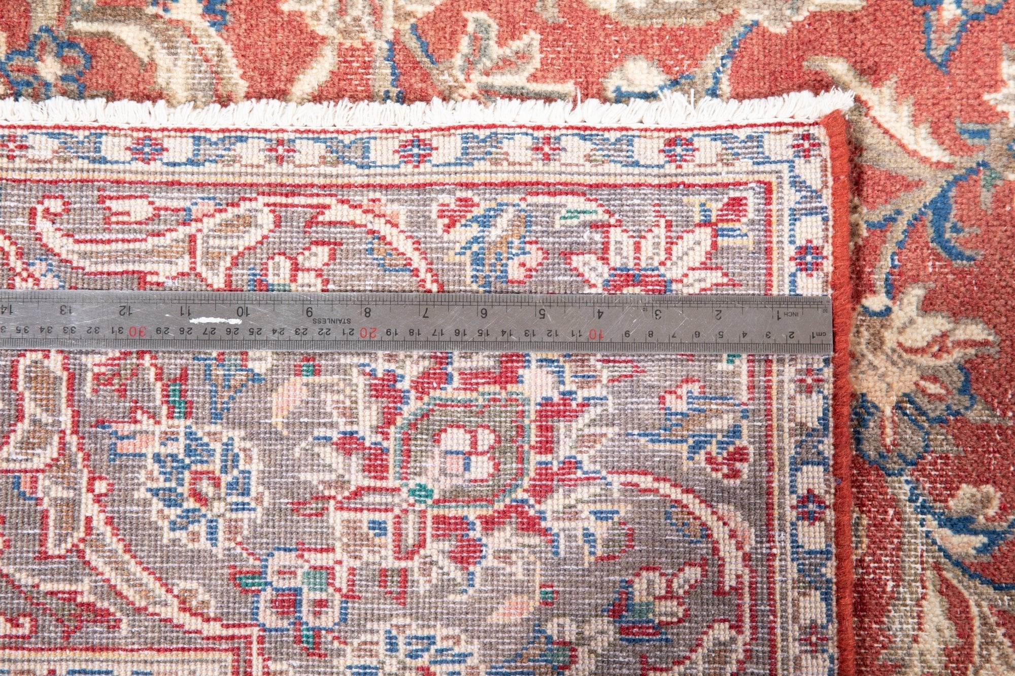 Hand-Knotted Vintage Large Wool Area Rug Faded – 10' 11" x 7' 7" (332 x 231 cm) - Yasi & Fara
