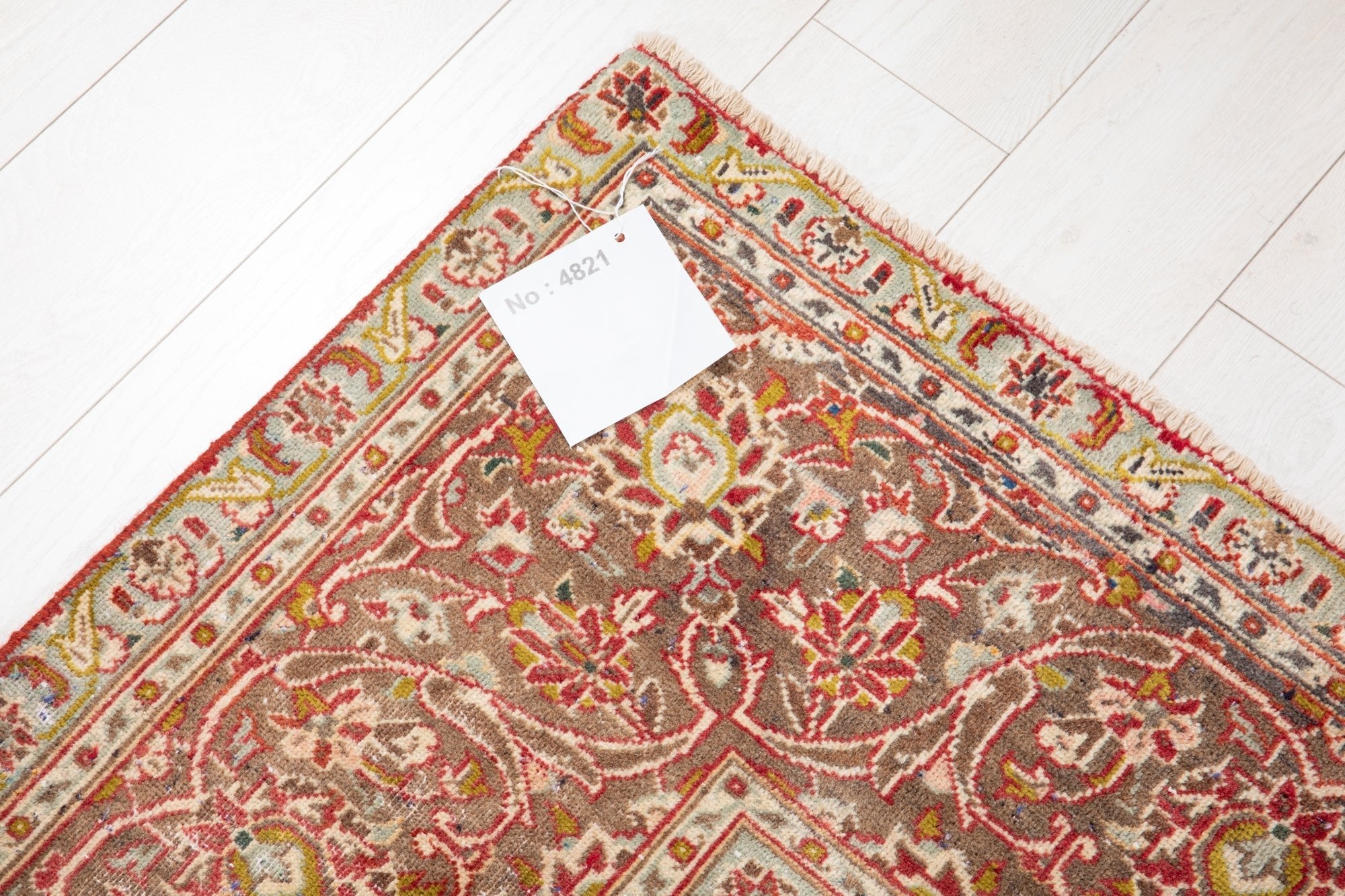 Hand-Knotted Vintage Large Wool Area Rug Faded – 10' 9" x 7' 10" (329 x 240 cm) - Yasi & Fara