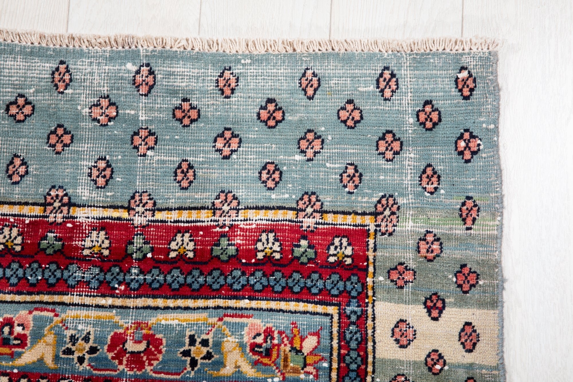 Hand-Knotted Vintage Wool Area Rug – 13' 3" x 5' 2" (404 x 159 cm) - Yasi & Fara