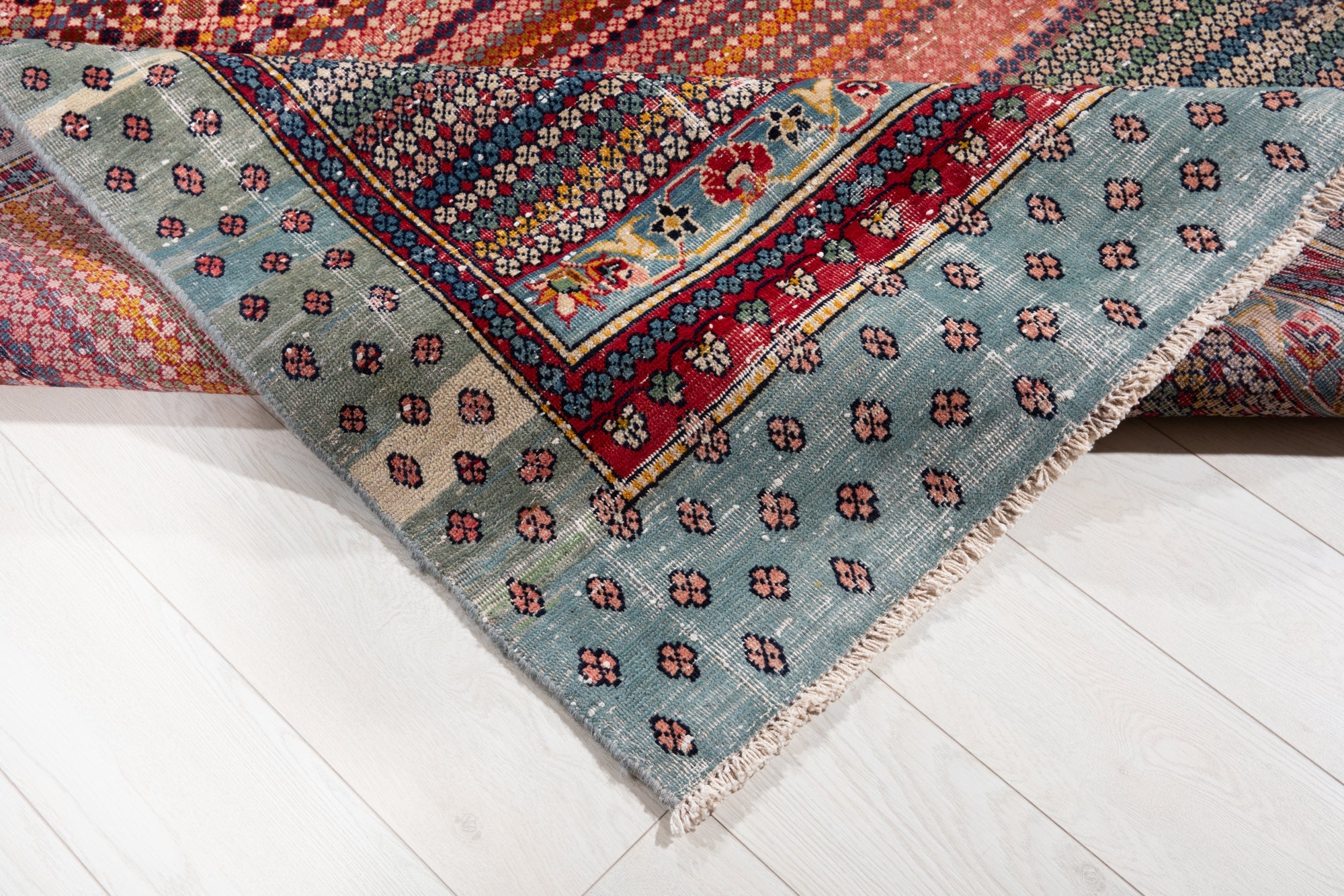 Hand-Knotted Vintage Wool Area Rug – 13' 3" x 5' 2" (404 x 159 cm) - Yasi & Fara