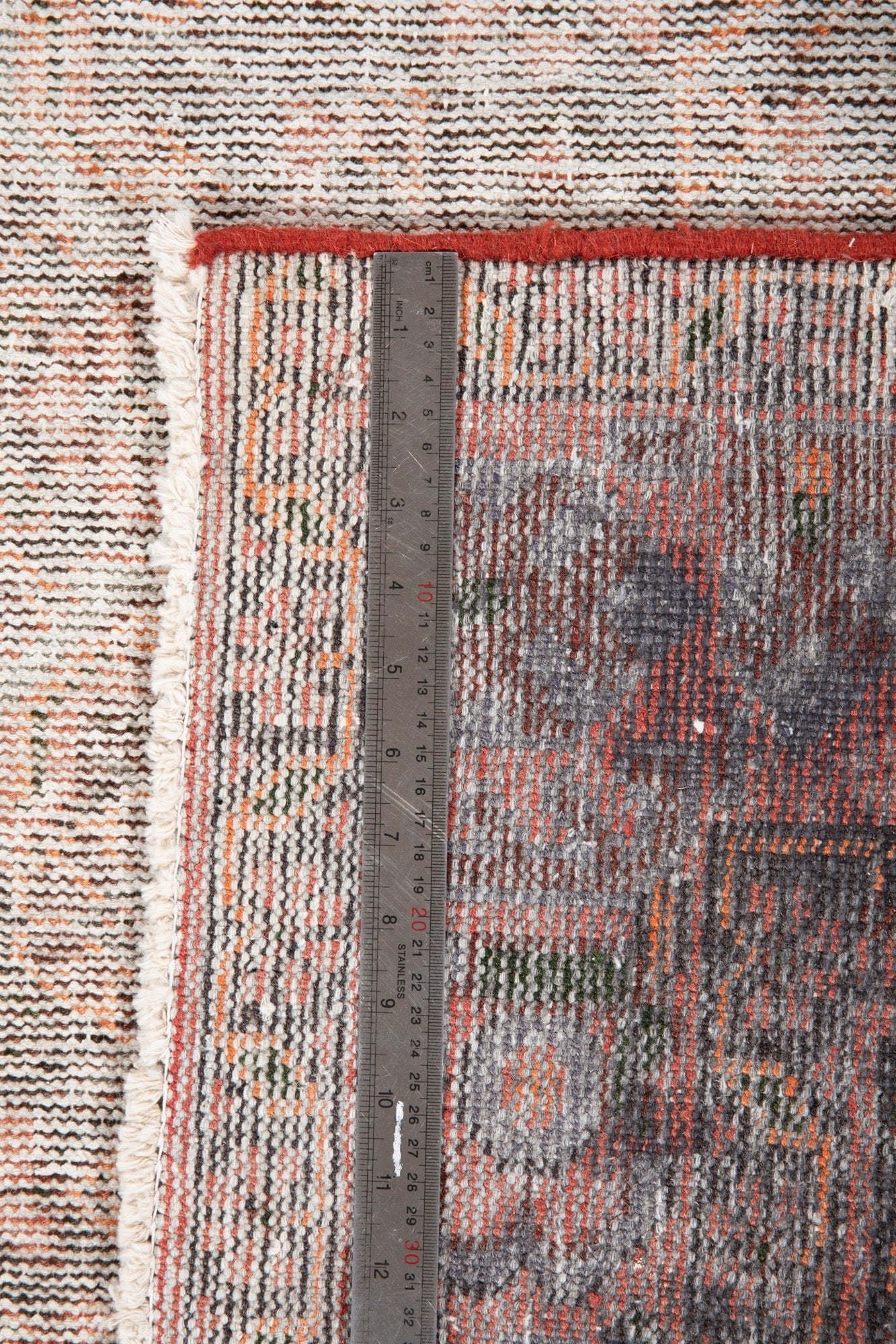 Hand-Knotted Vintage Wool Faded Area Rug – 7' 3" x 4' 4" (222 x 133 cm) - Yasi & Fara