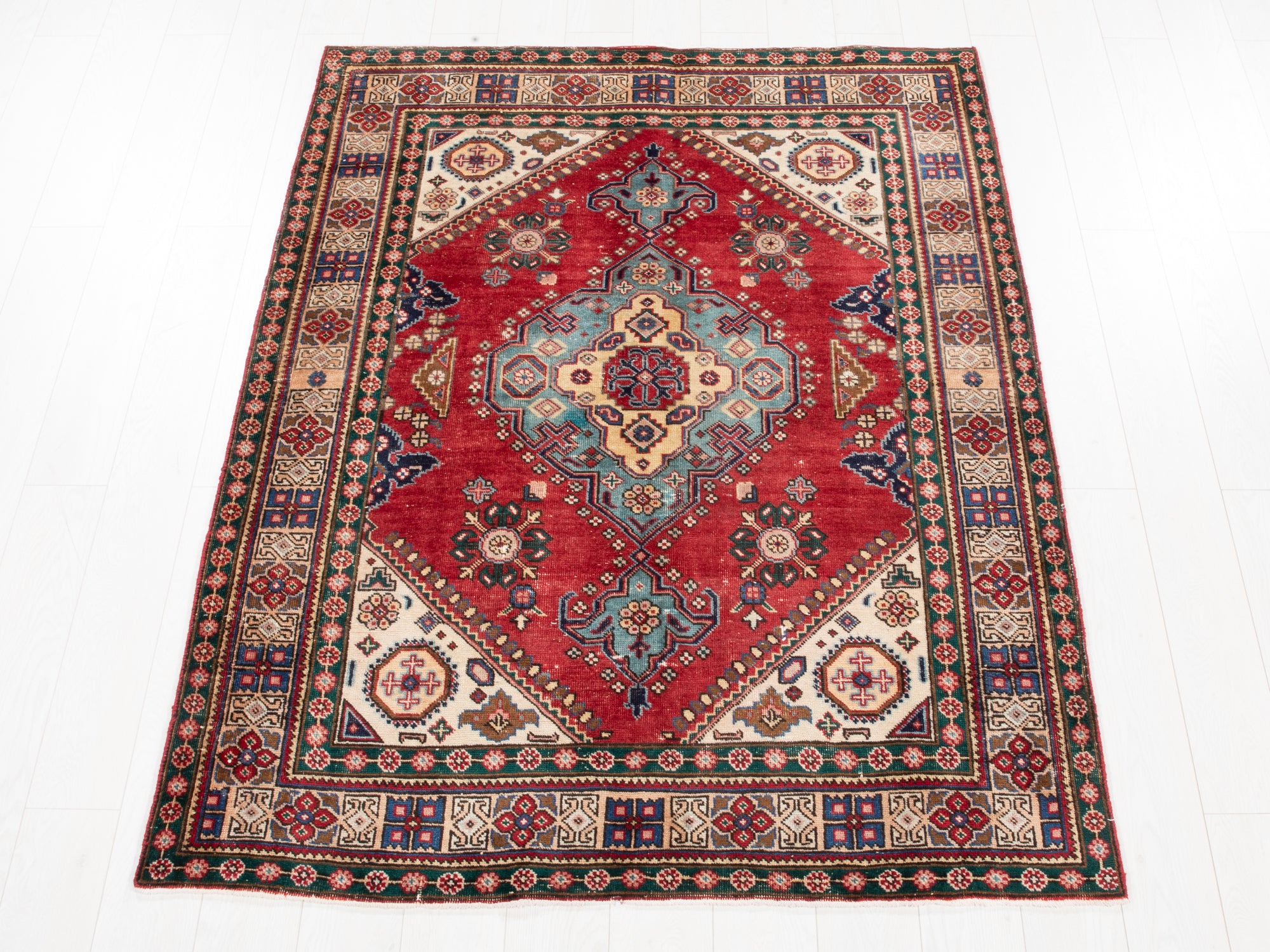 6' 2" x 4' 8" Excellent Hand-Knotted Vintage Tribal Rug - Yasi & Fara