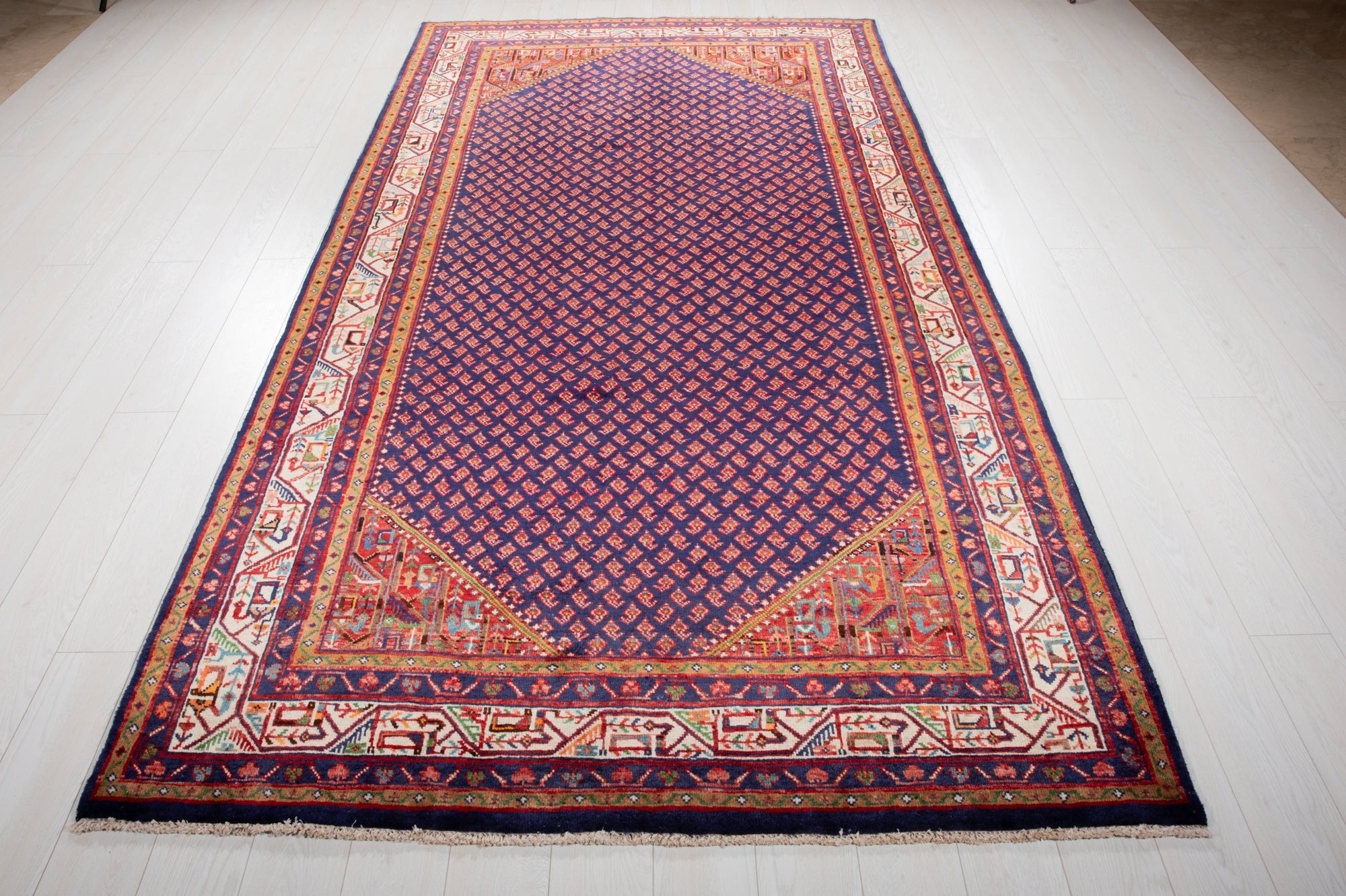 Hand-Knotted Vintage Wool Area Rug – 10' 4" x 5' 6" (315 × 168 cm) - Yasi & Fara