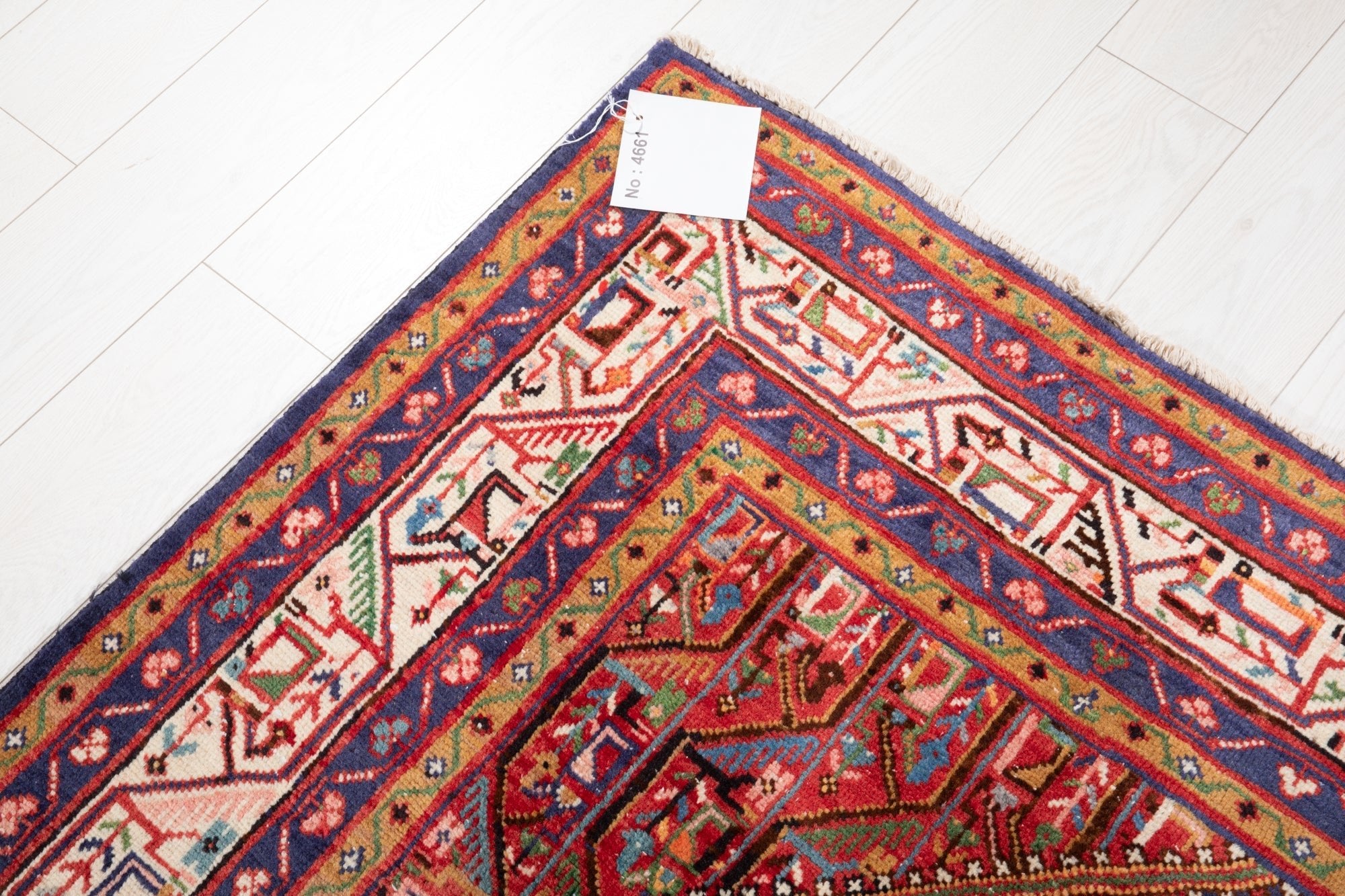 Hand-Knotted Vintage Wool Area Rug – 10' 4" x 5' 6" (315 × 168 cm) - Yasi & Fara