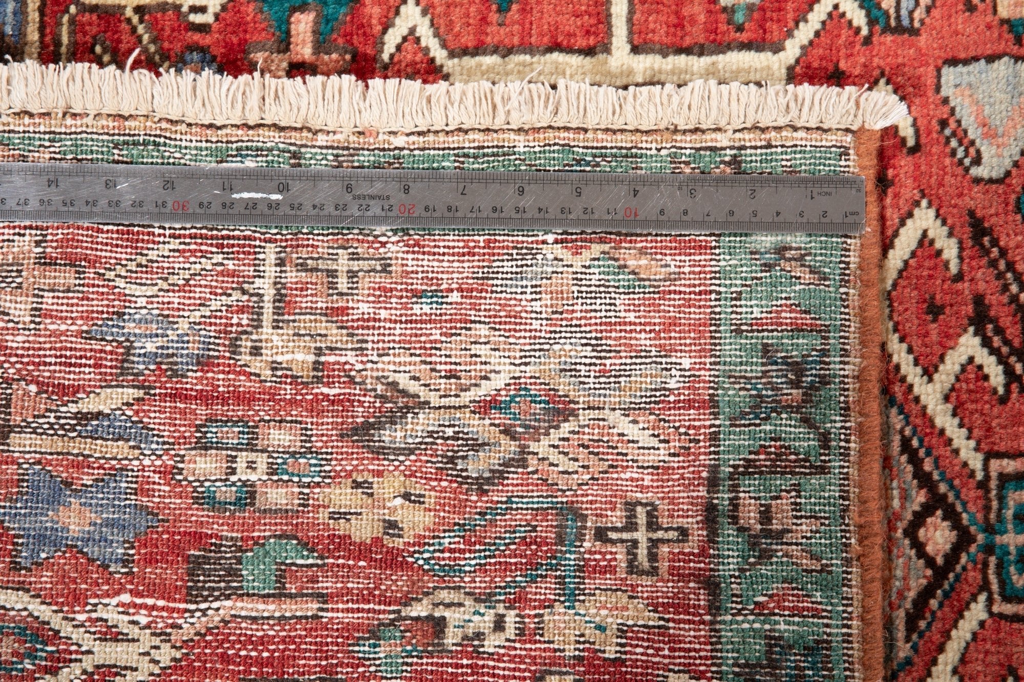 Hand-Knotted Vintage Wool Runner Rug – 9' 6" x 3' 10" (290 × 116 cm) - Yasi & Fara
