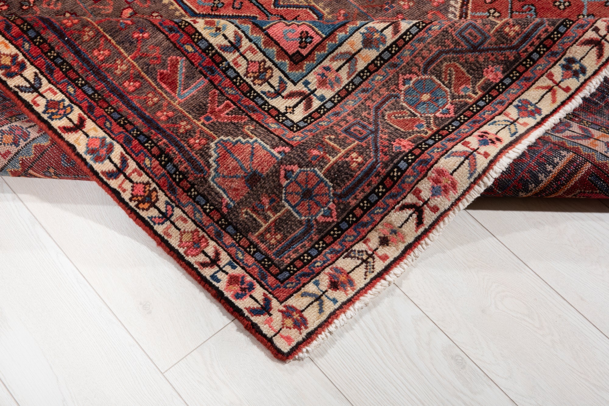 Hand-Knotted Vintage Wool Area Rug – 10' 7" x 5' 1" (323 × 154 cm) - Yasi & Fara