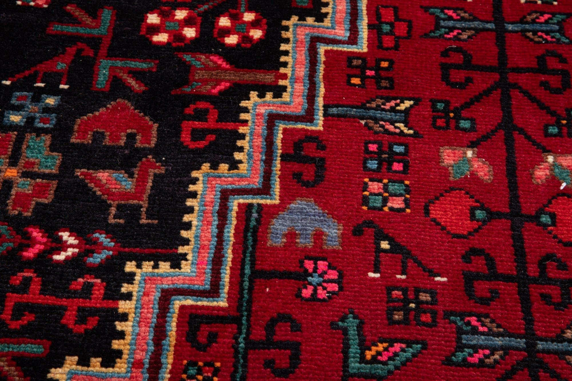 Hand-Knotted Vintage Wool Area Rug – 11' 5" x 4' 3" (349 x 129 cm - Yasi & Fara