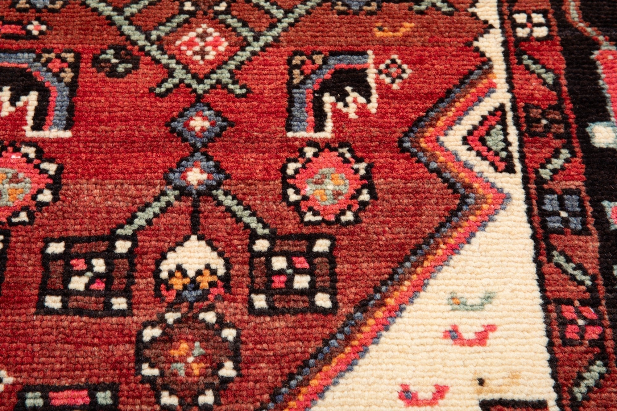 Hand-Knotted Vintage Wool Area Rug – 10' 11" x 5' 7" (333 x 171 cm) - Yasi & Fara