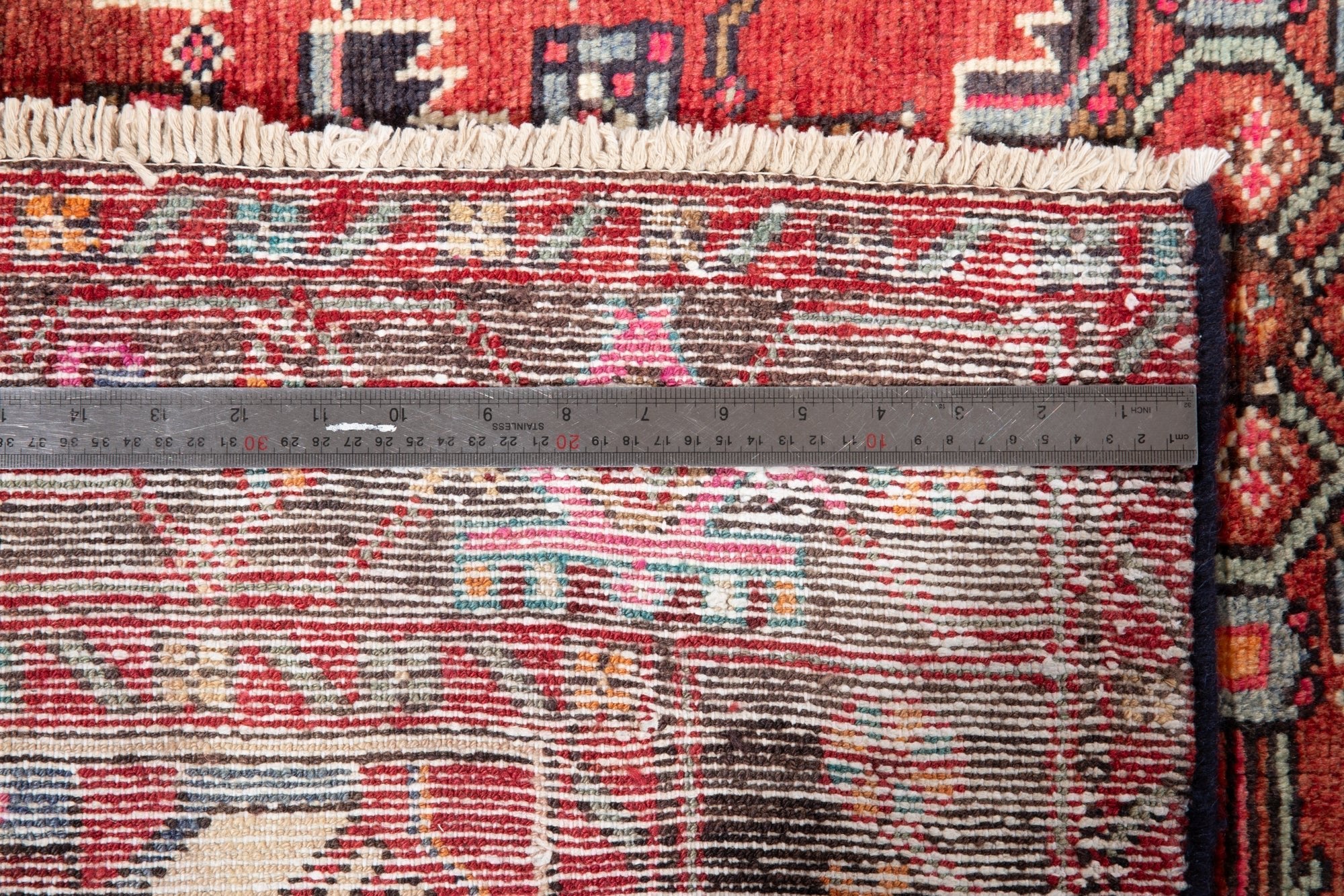 Hand-Knotted Vintage Wool Area Rug – 10' 11" x 5' 7" (333 x 171 cm) - Yasi & Fara