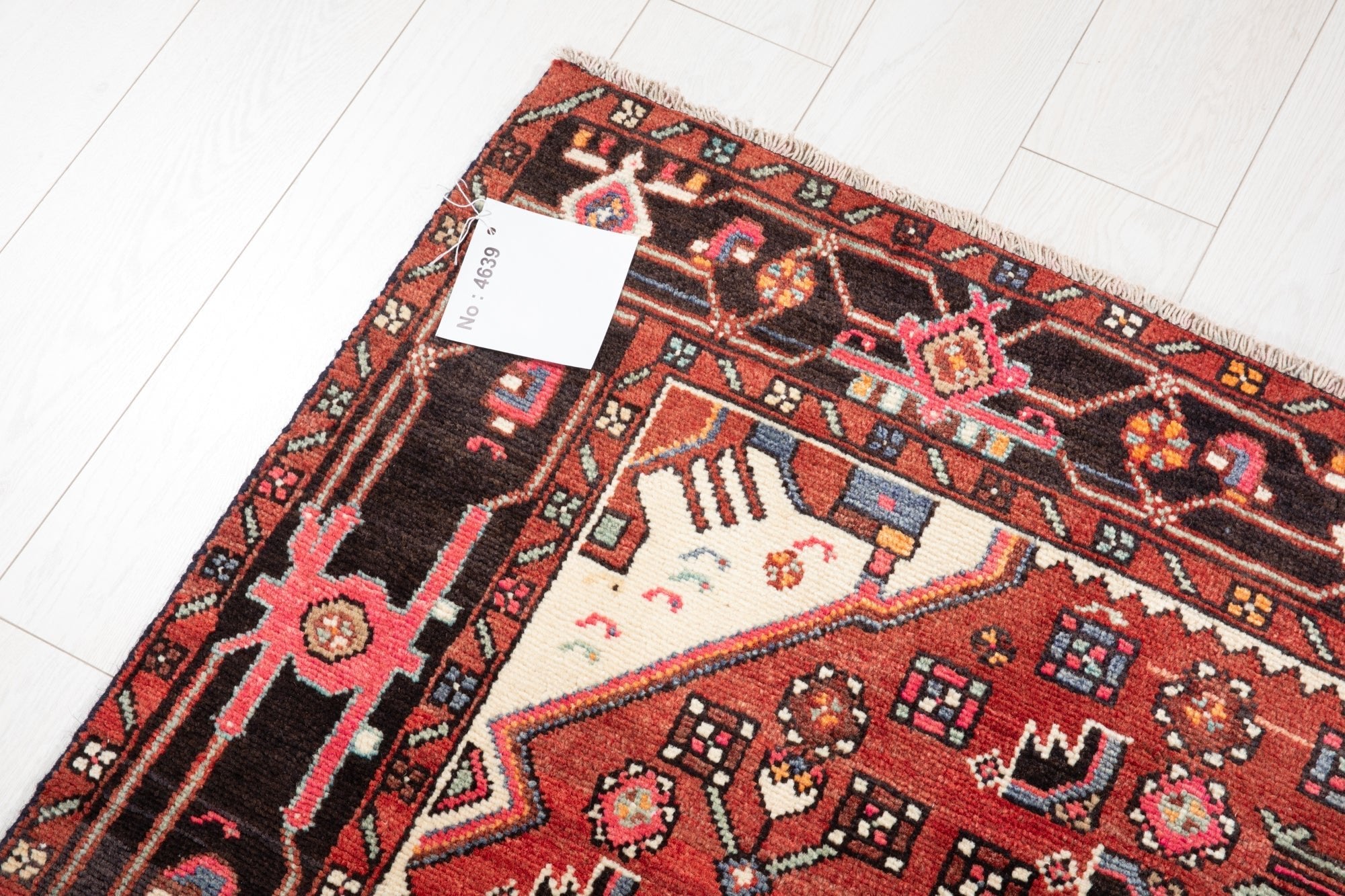 Hand-Knotted Vintage Wool Area Rug – 10' 11" x 5' 7" (333 x 171 cm) - Yasi & Fara