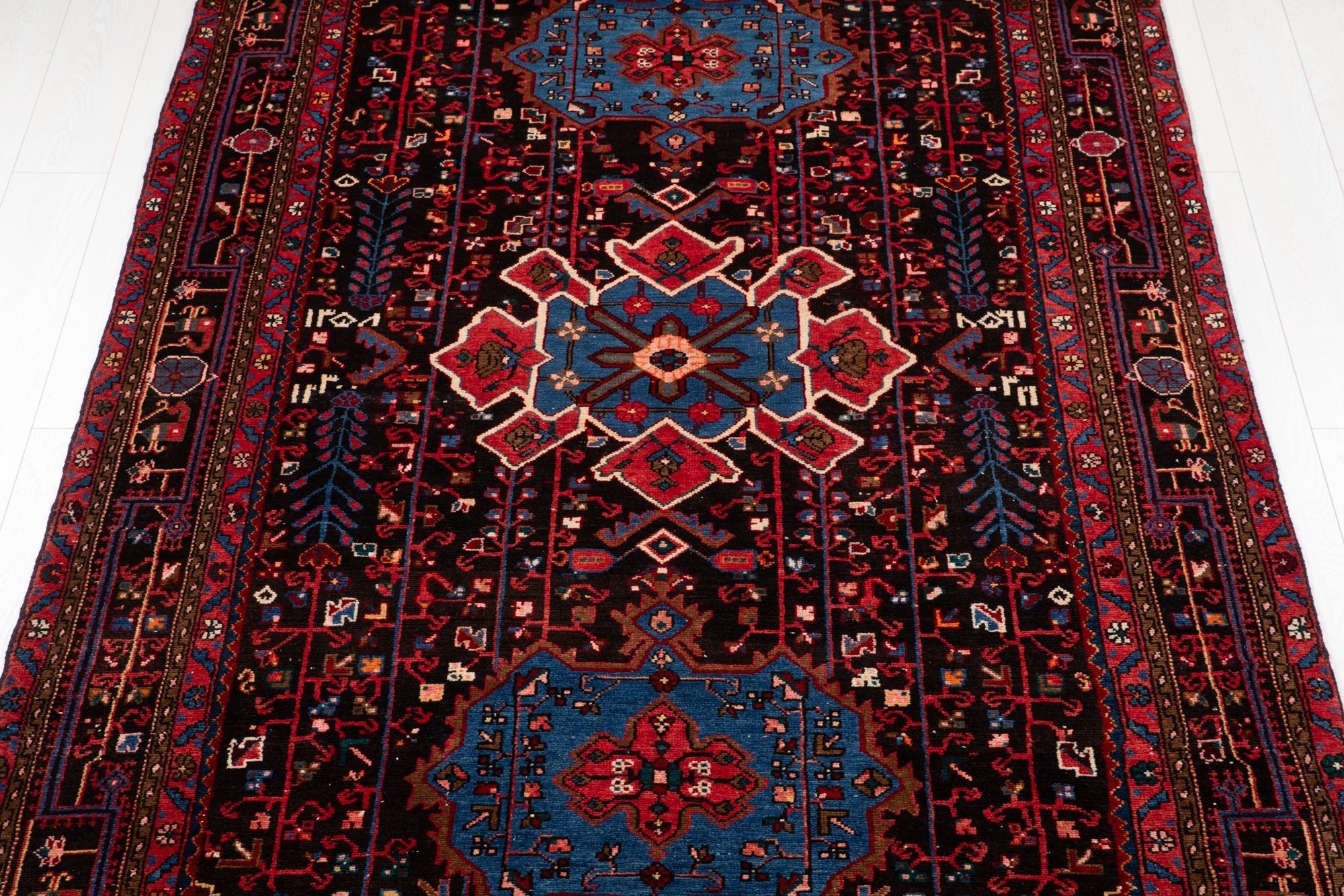 Hand-Knotted Vintage Wool Area Rug – 11' 9" X 5' 4" (357 x 162 cm) - Yasi & Fara