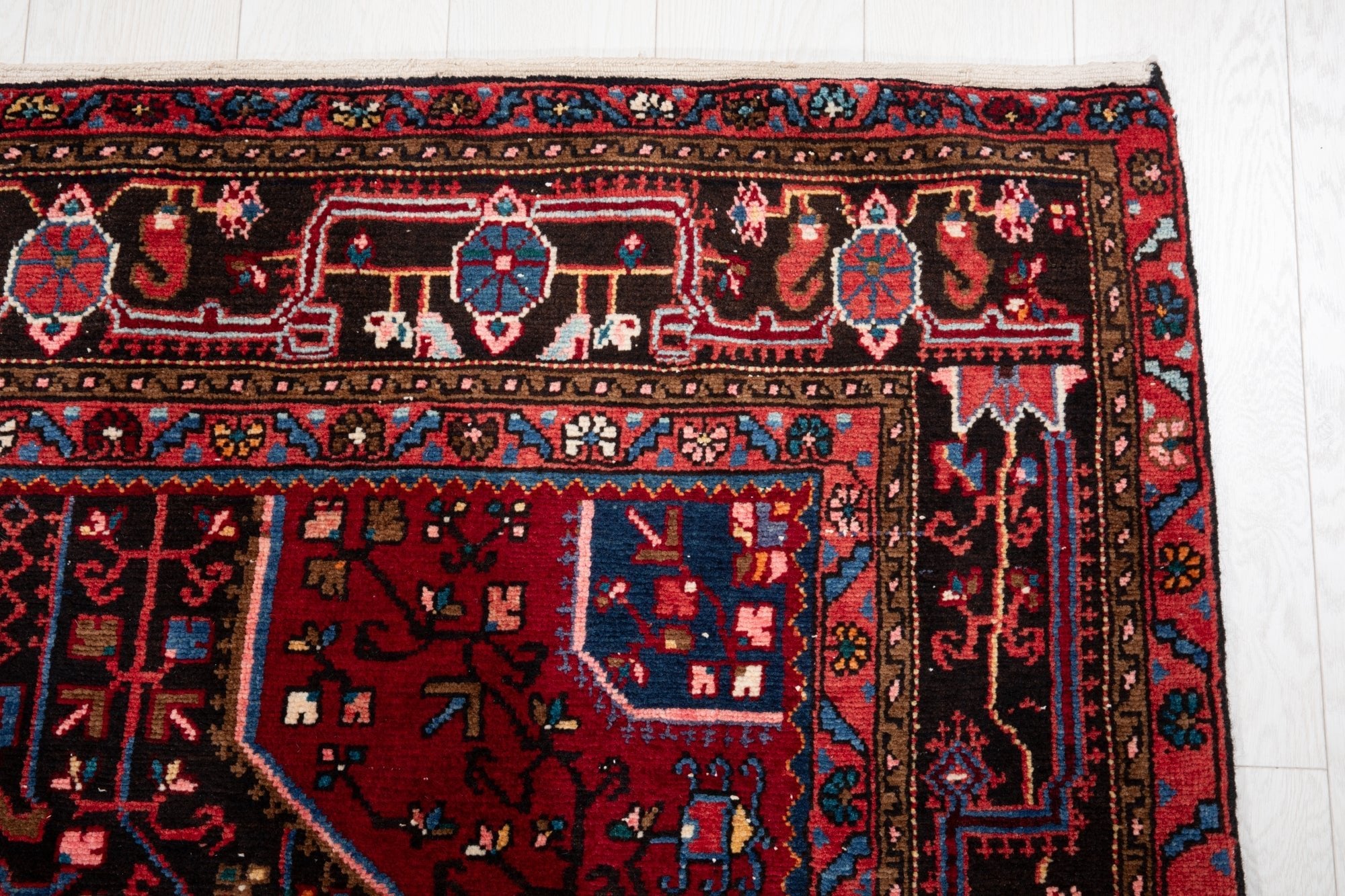 Hand-Knotted Vintage Wool Area Rug – 11' 9" X 5' 4" (357 x 162 cm) - Yasi & Fara