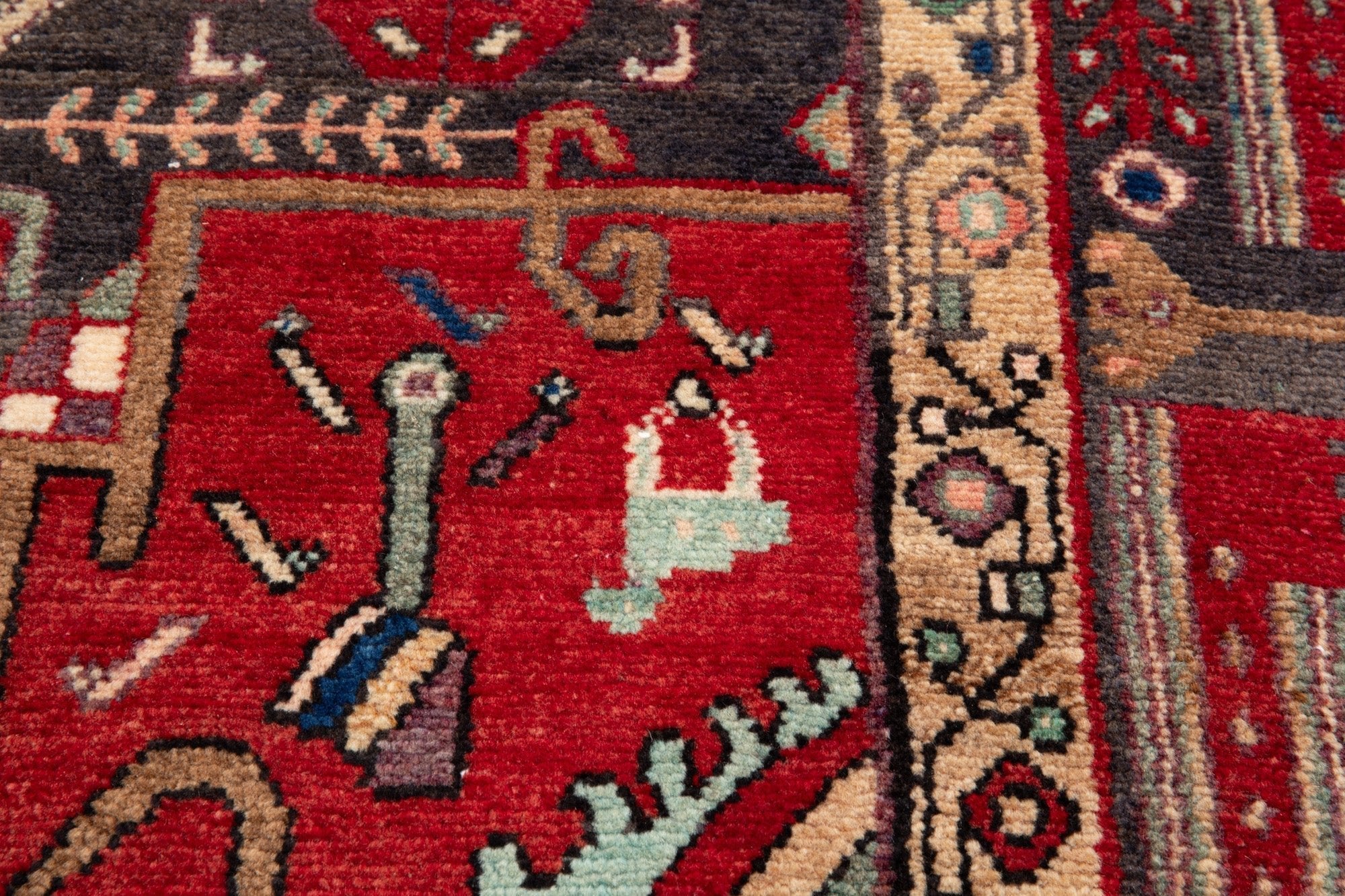 Hand-Knotted Vintage Wool Area Rug – 8' 10" x 4' 9" (270 × 145 cm) - Yasi & Fara