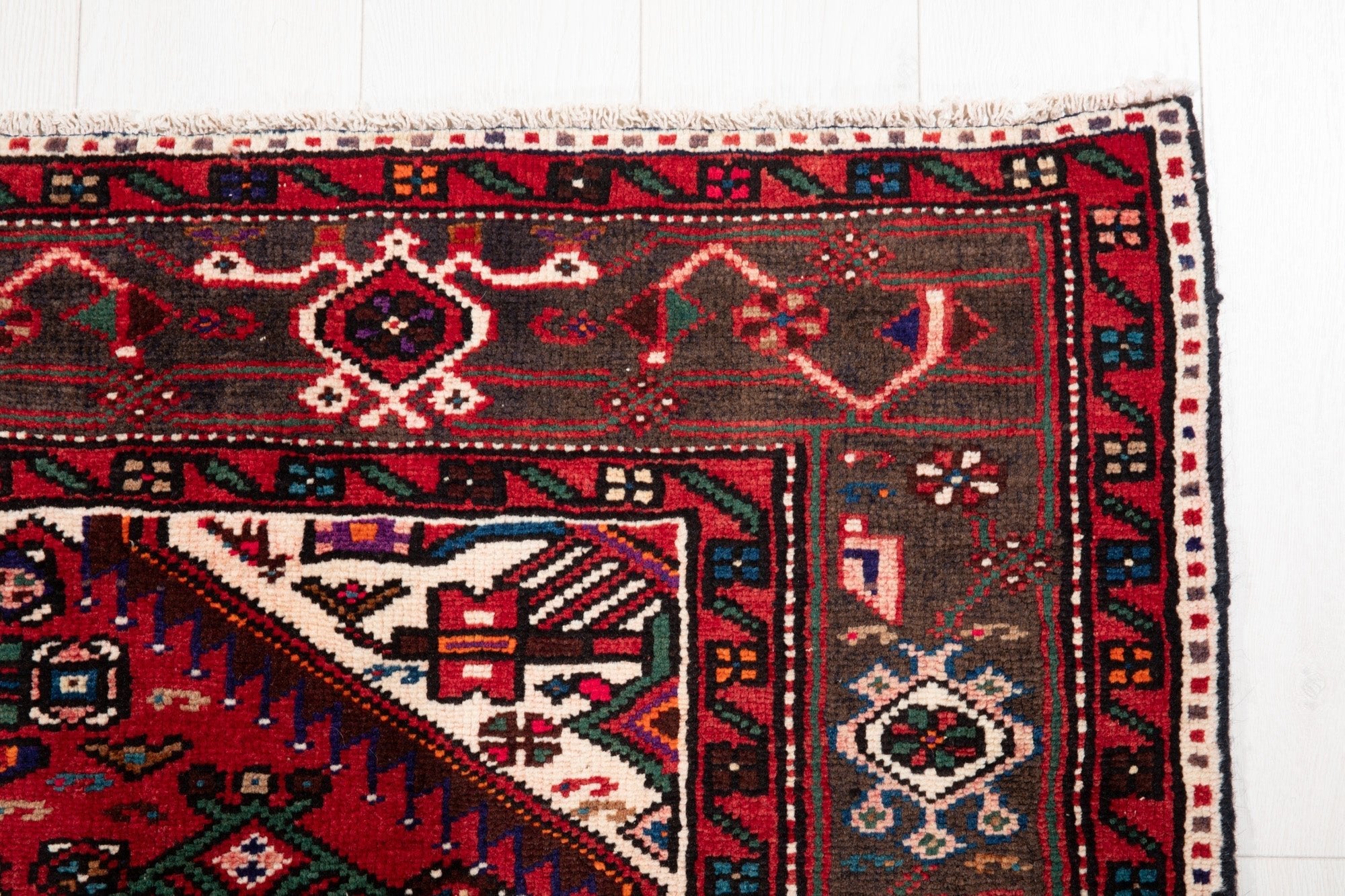 Hand-Knotted Vintage Wool Area Rug – 10' 6" x 5' 3" (319 x 160 cm) - Yasi & Fara
