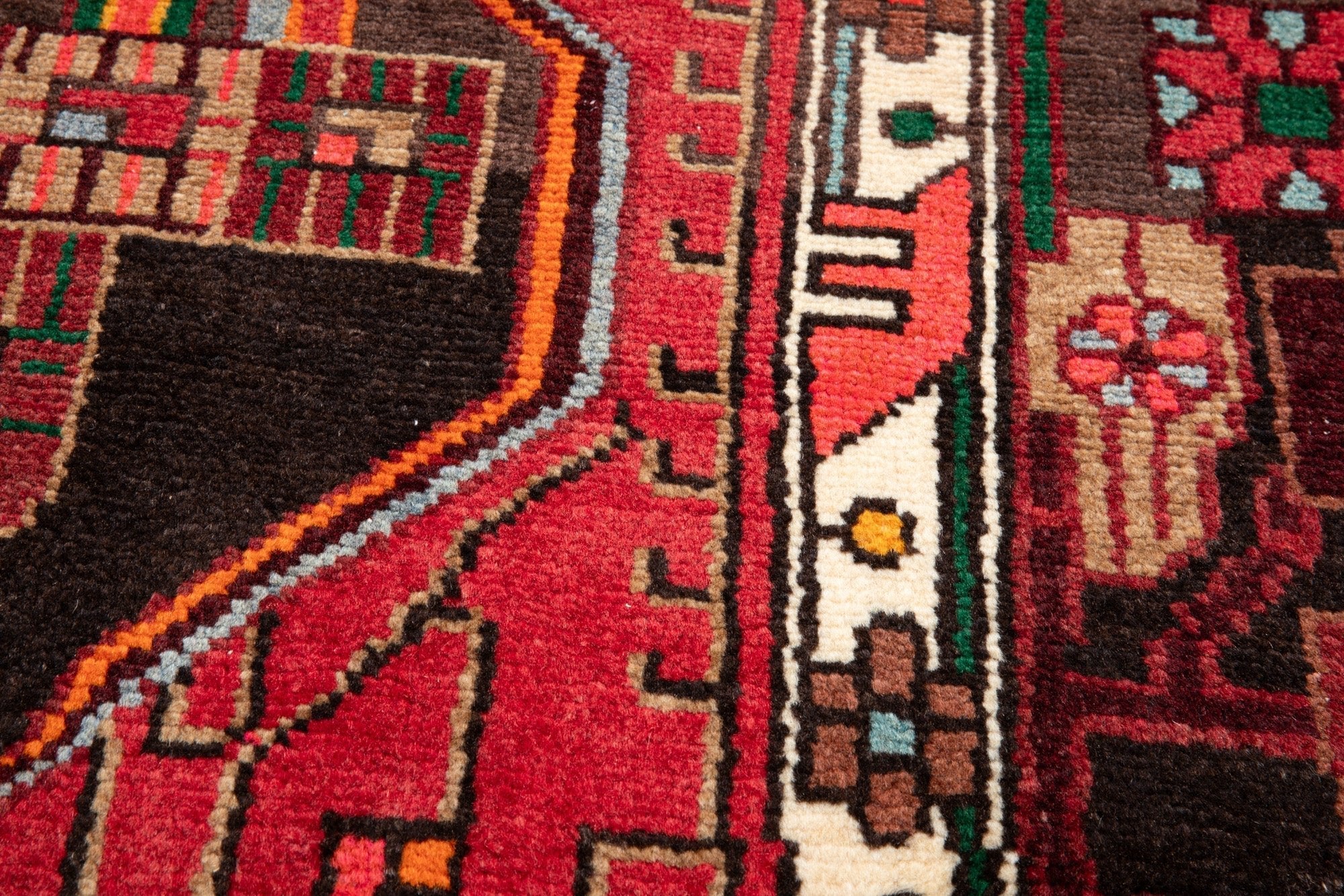 Hand-Knotted Vintage Wool Area Rug – 11' 4" x 5' 7" (345 x 171 cm) - Yasi & Fara