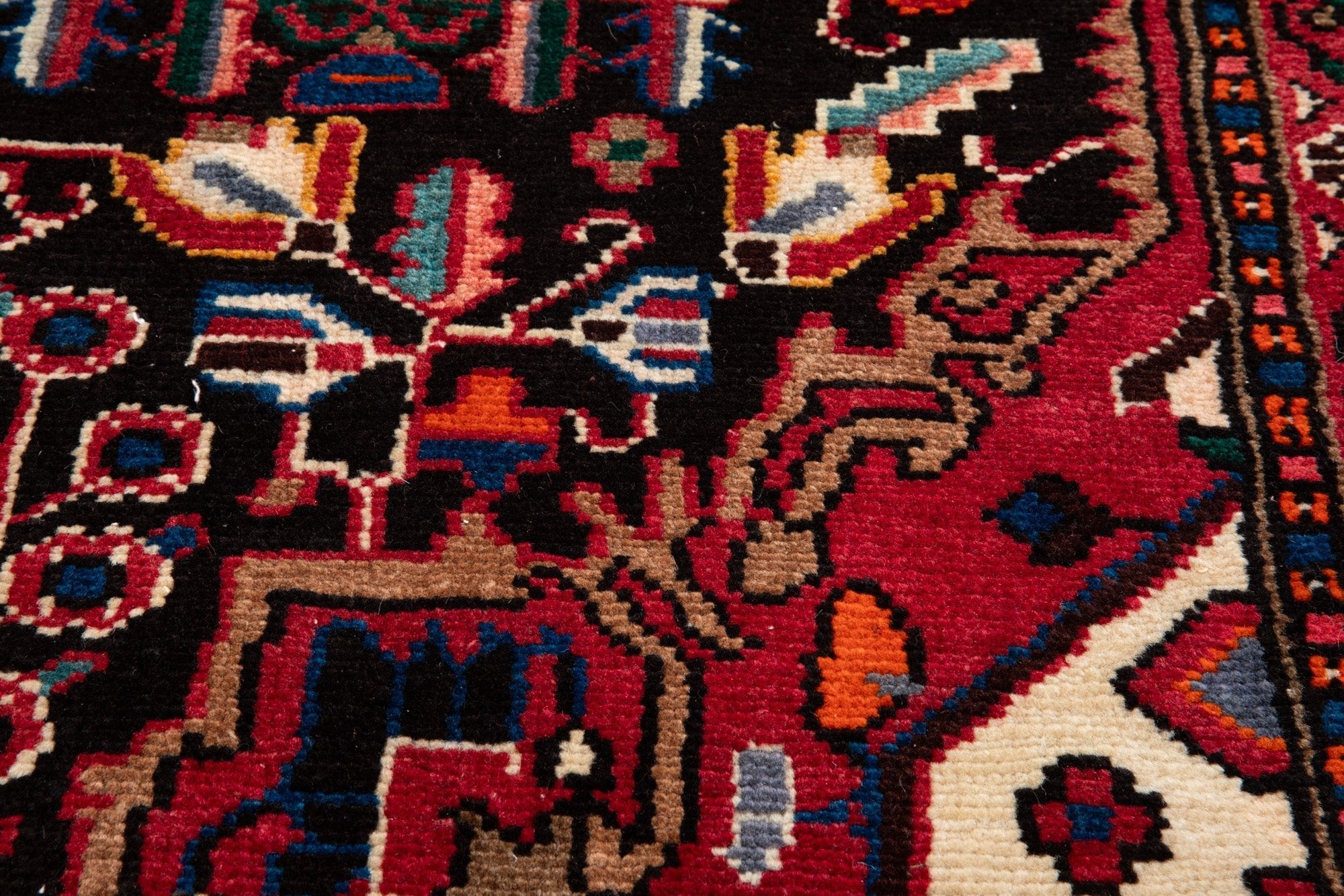 Hand-Knotted Vintage Wool Area Rug – 11' 3" x 5' 3" (342 x 159 cm) - Yasi & Fara