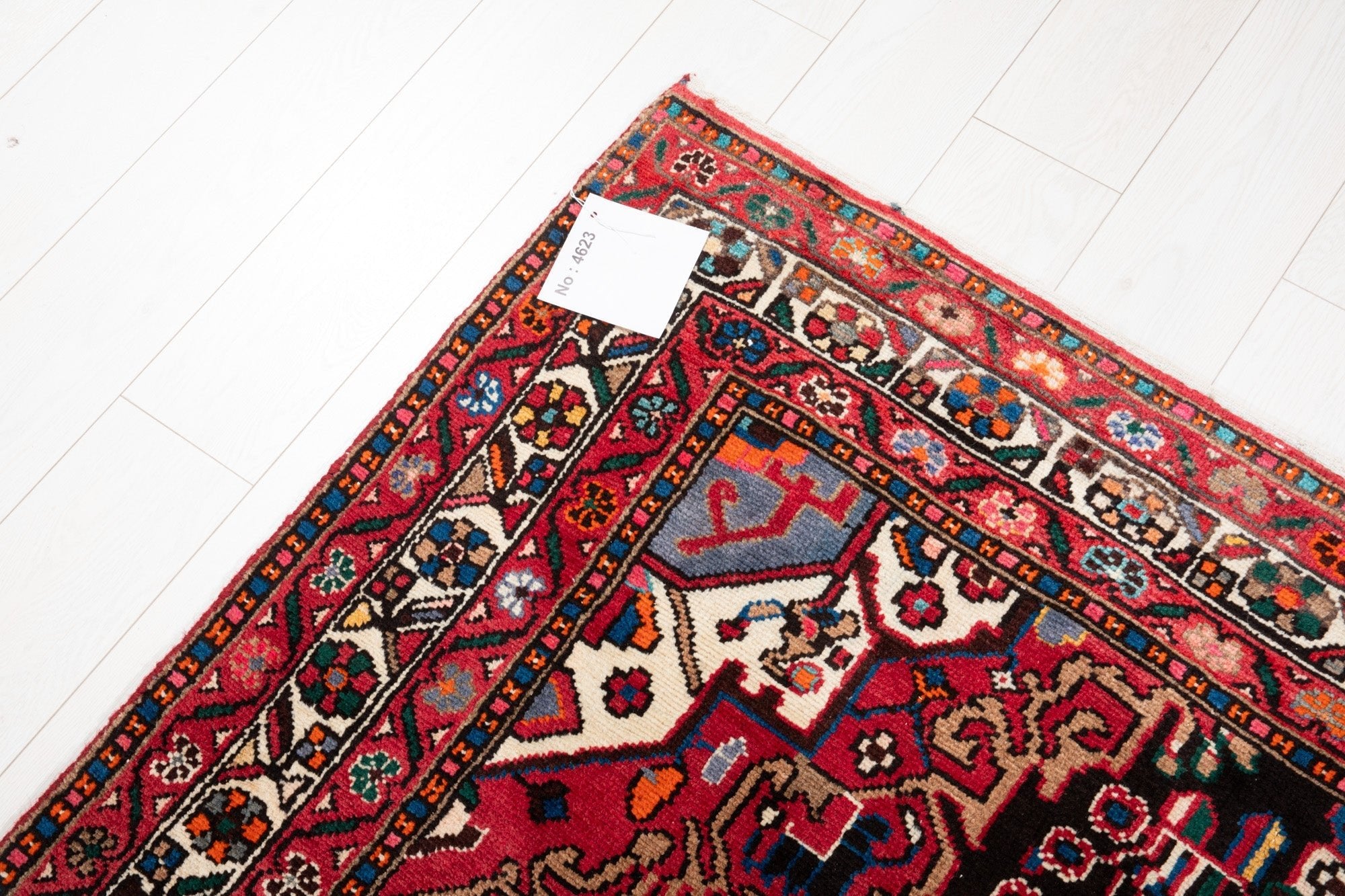 Hand-Knotted Vintage Wool Area Rug – 11' 3" x 5' 3" (342 x 159 cm) - Yasi & Fara