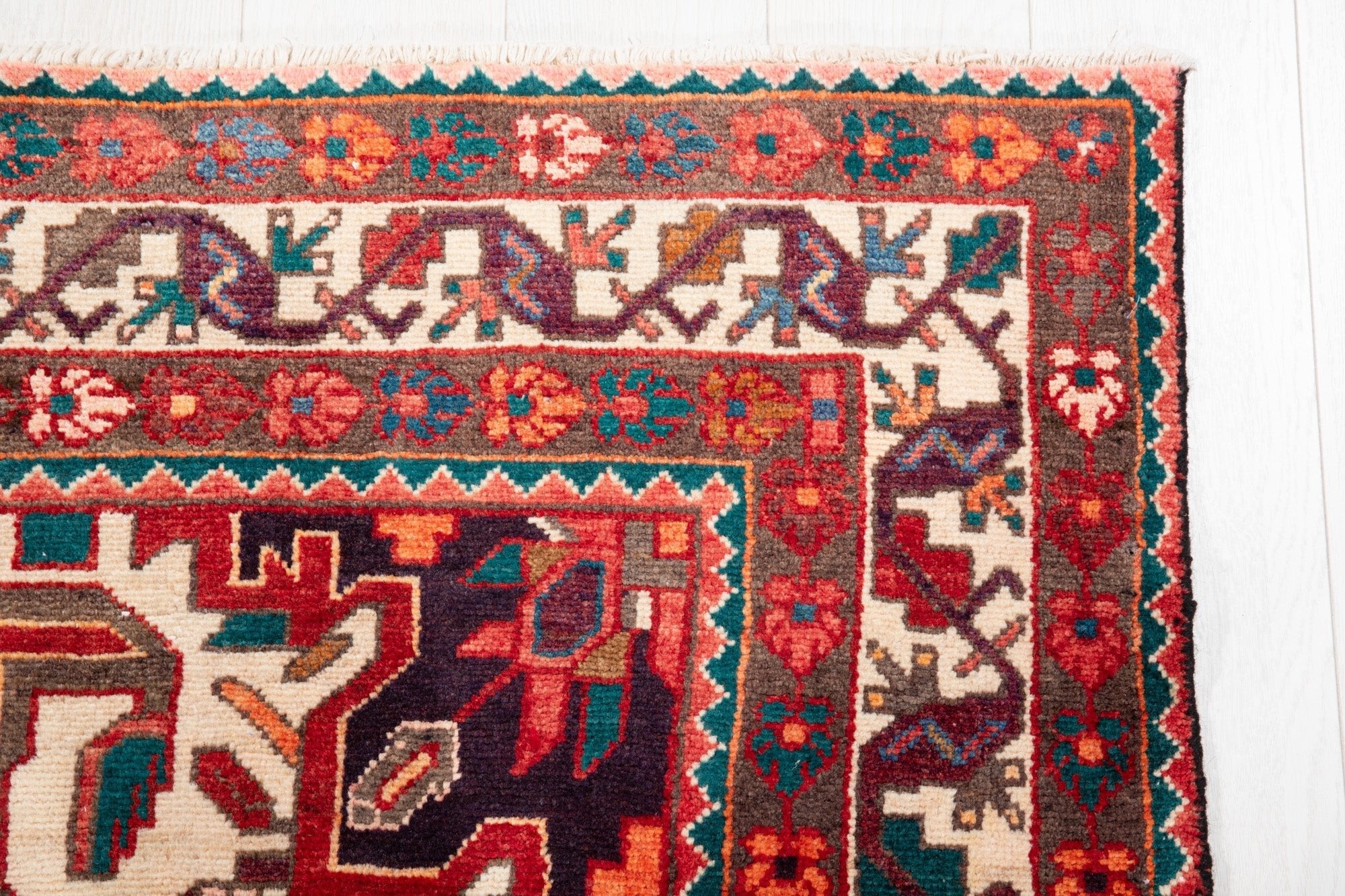 Hand-Knotted Vintage Wool Area Rug – 10' 9" x 5' 3" (327 x 161 cm) - Yasi & Fara