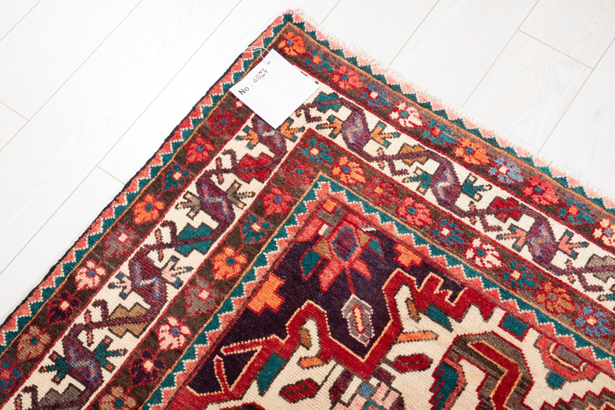 Hand-Knotted Vintage Wool Area Rug – 10' 9" x 5' 3" (327 x 161 cm) - Yasi & Fara