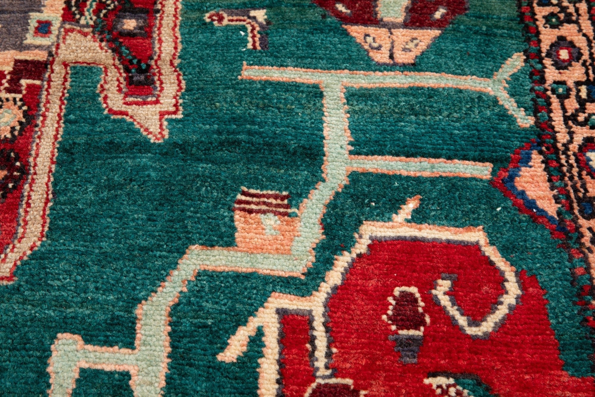 Hand-Knotted Vintage Wool Area Rug – 11' 1" x 5' (338 x 153 cm) - Yasi & Fara