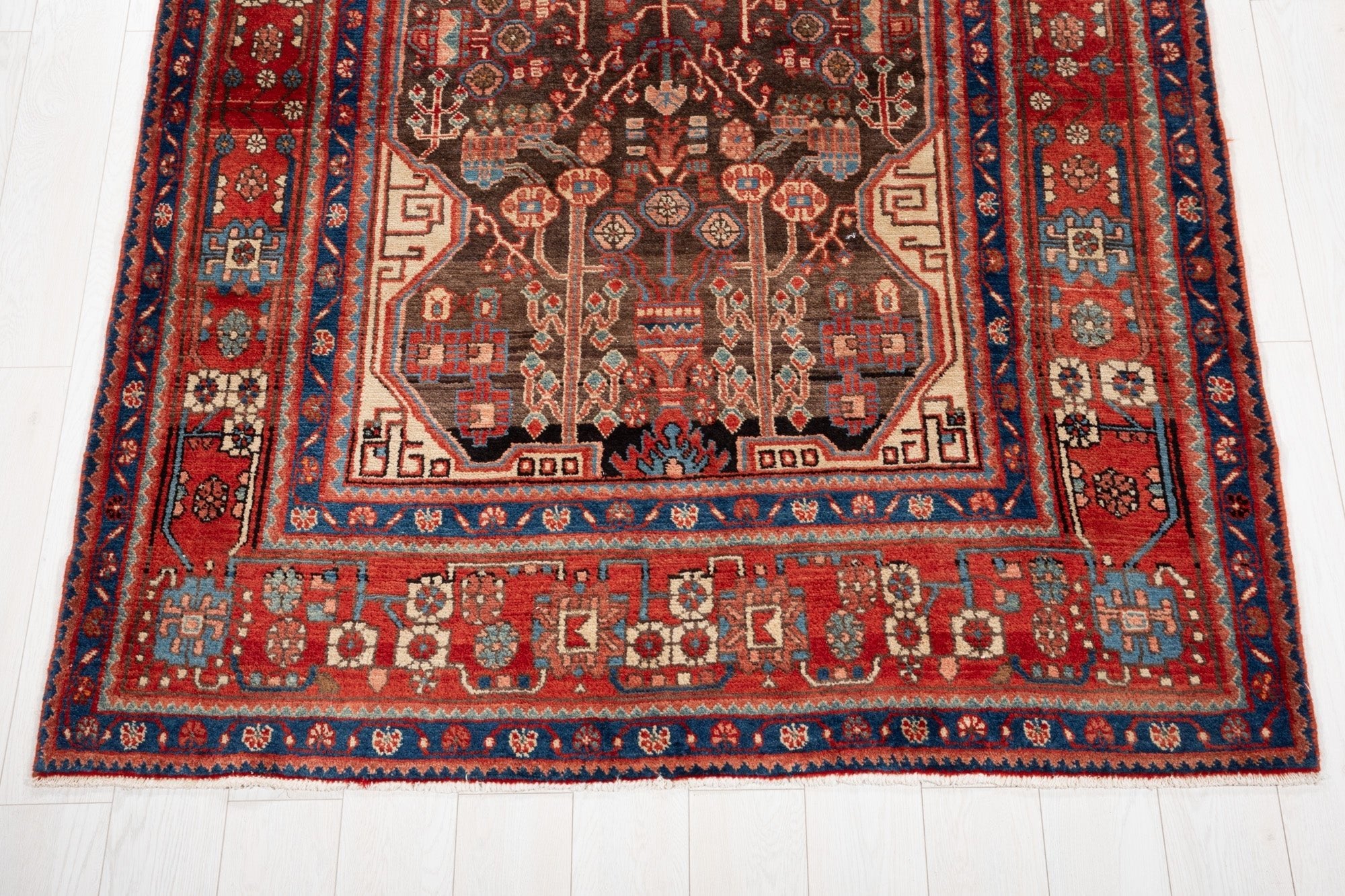 Hand-Knotted Vintage Wool Area Rug – 10' 7" x 5' 4" (323 x 162 cm) - Yasi & Fara