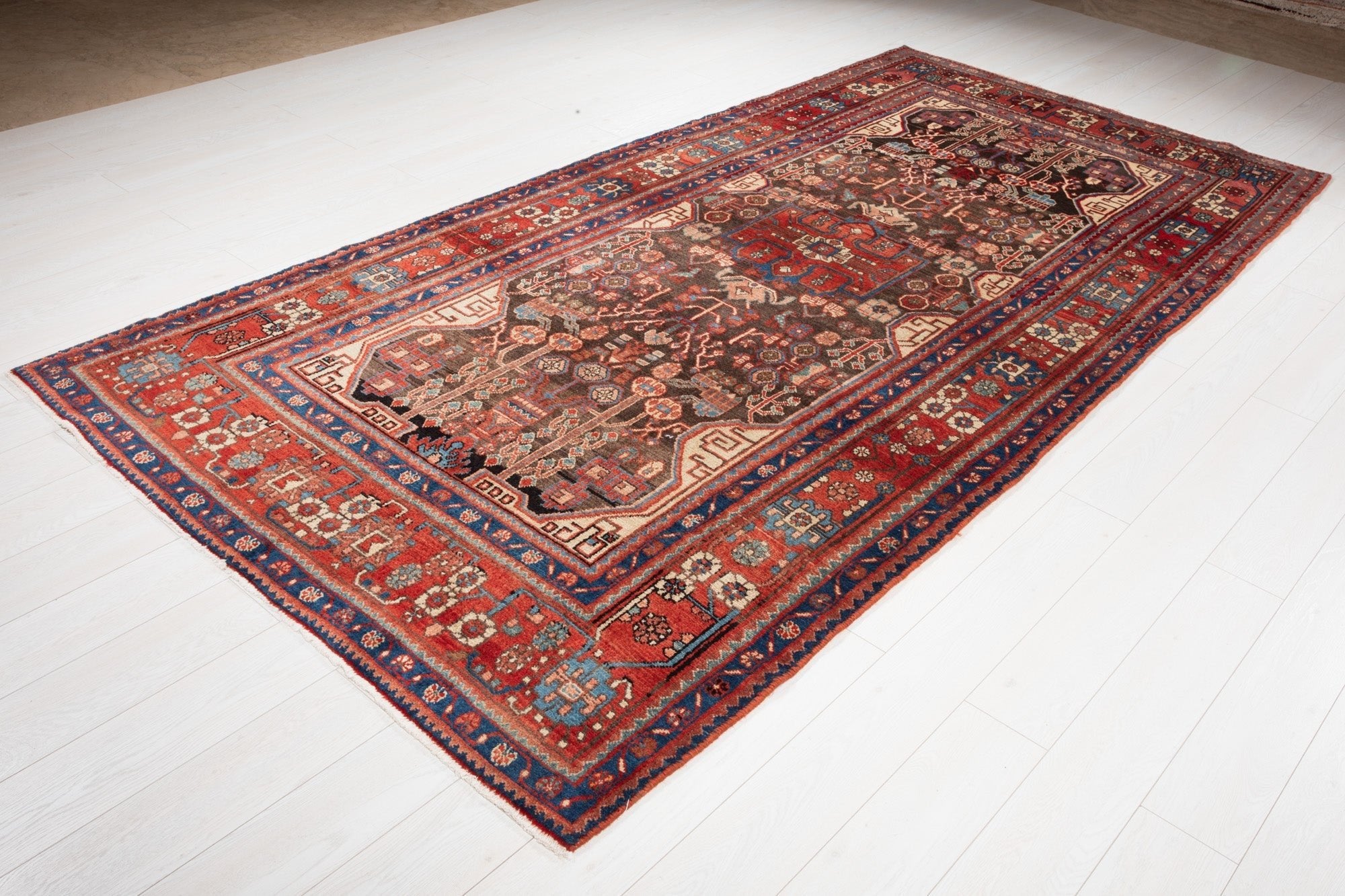 Hand-Knotted Vintage Wool Area Rug – 10' 7" x 5' 4" (323 x 162 cm) - Yasi & Fara