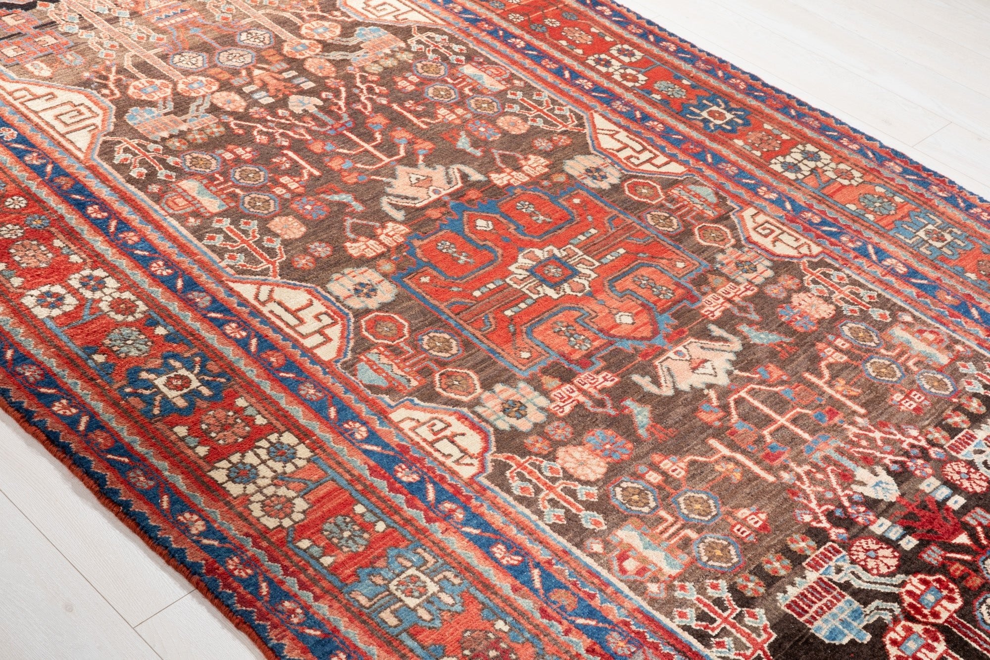 Hand-Knotted Vintage Wool Area Rug – 10' 7" x 5' 4" (323 x 162 cm) - Yasi & Fara