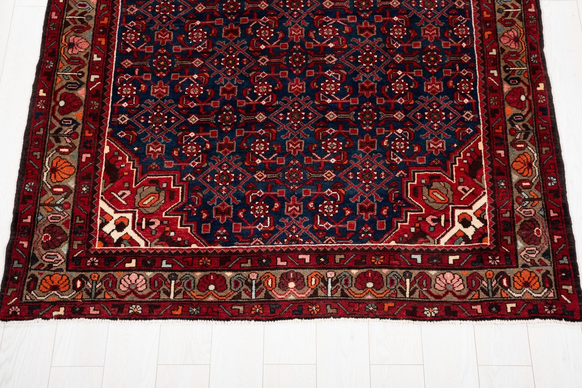 Hand-Knotted Vintage Wool Area Rug – 10' 4" x 5' 5" (316 x 165 cm) - Yasi & Fara