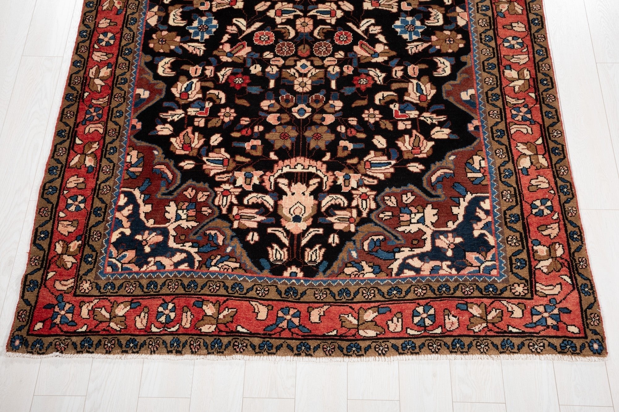 Hand-Knotted Vintage Wool Area Rug – 11' 8" x 5' 7" (355 × 170 cm) - Yasi & Fara