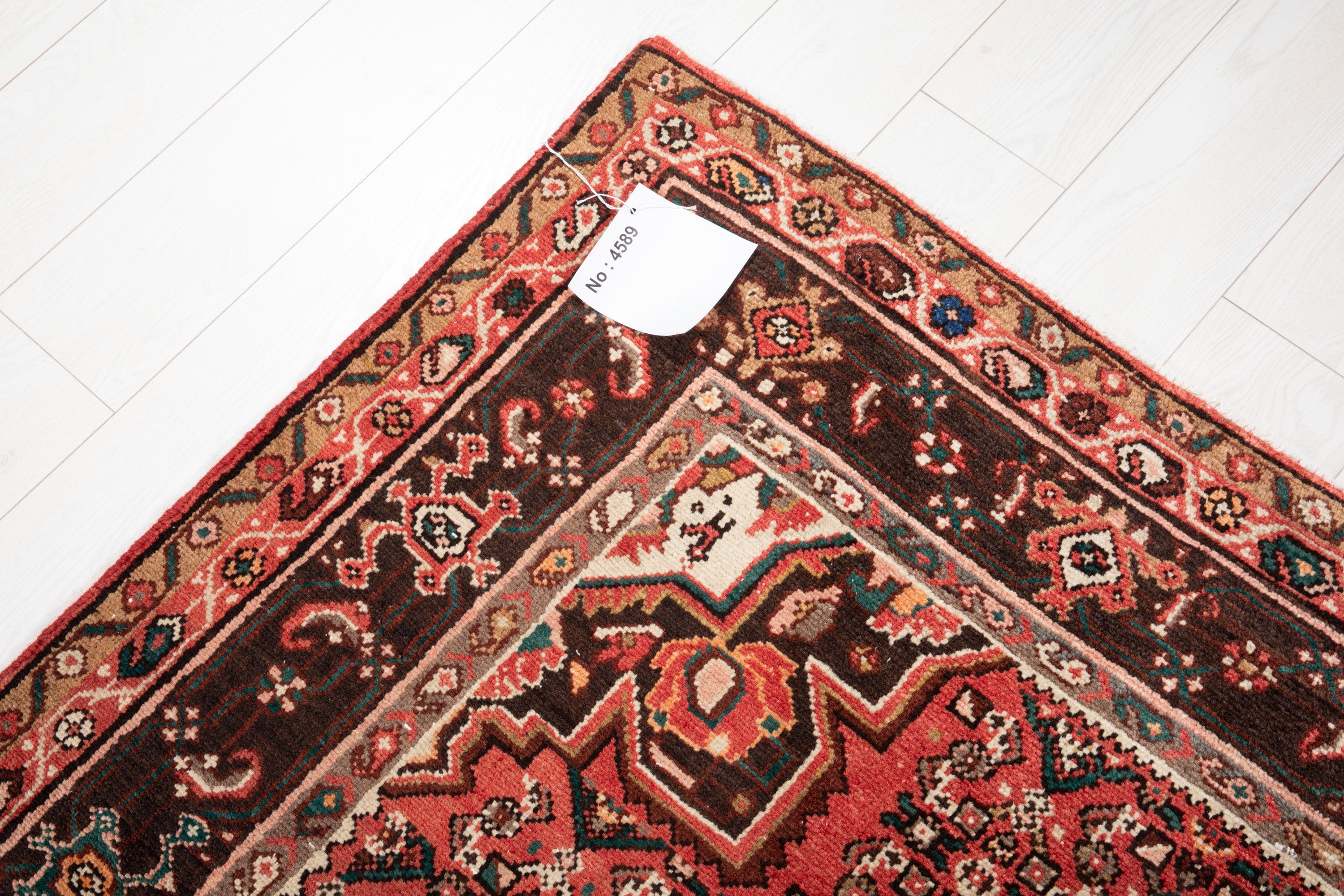 Hand-Knotted Vintage Wool Area Rug – 9' 8" x 5' 5" (295 x 165 cm) - Yasi & Fara