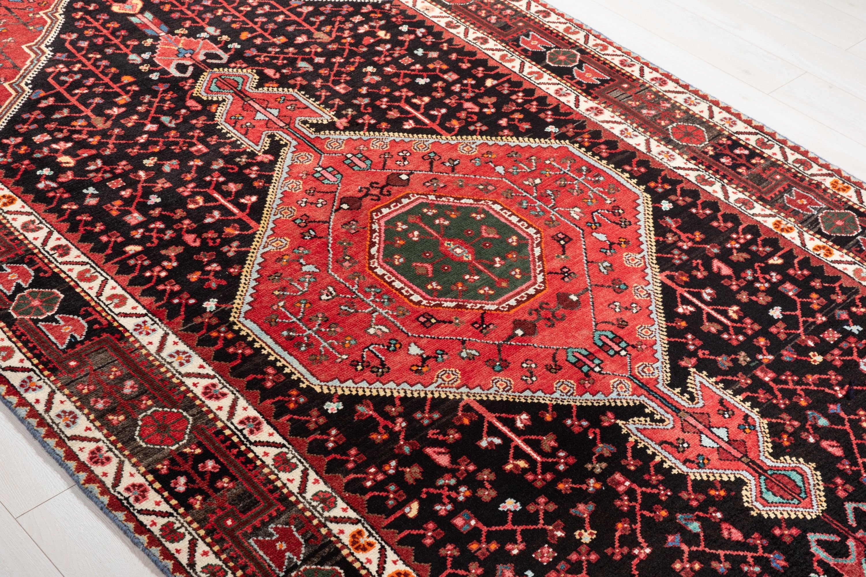 Hand-Knotted Vintage Wool Area Rug – 9' 10" x 5' 1" (301 x 154 cm) - Yasi & Fara