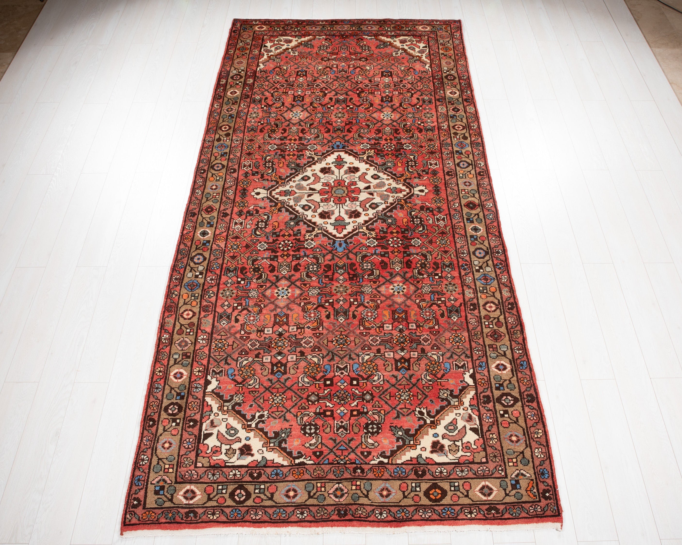 Hand-Knotted Vintage Wool Area Rug – 10' 8" x 5' 1" (324 x 154 cm) - Yasi & Fara